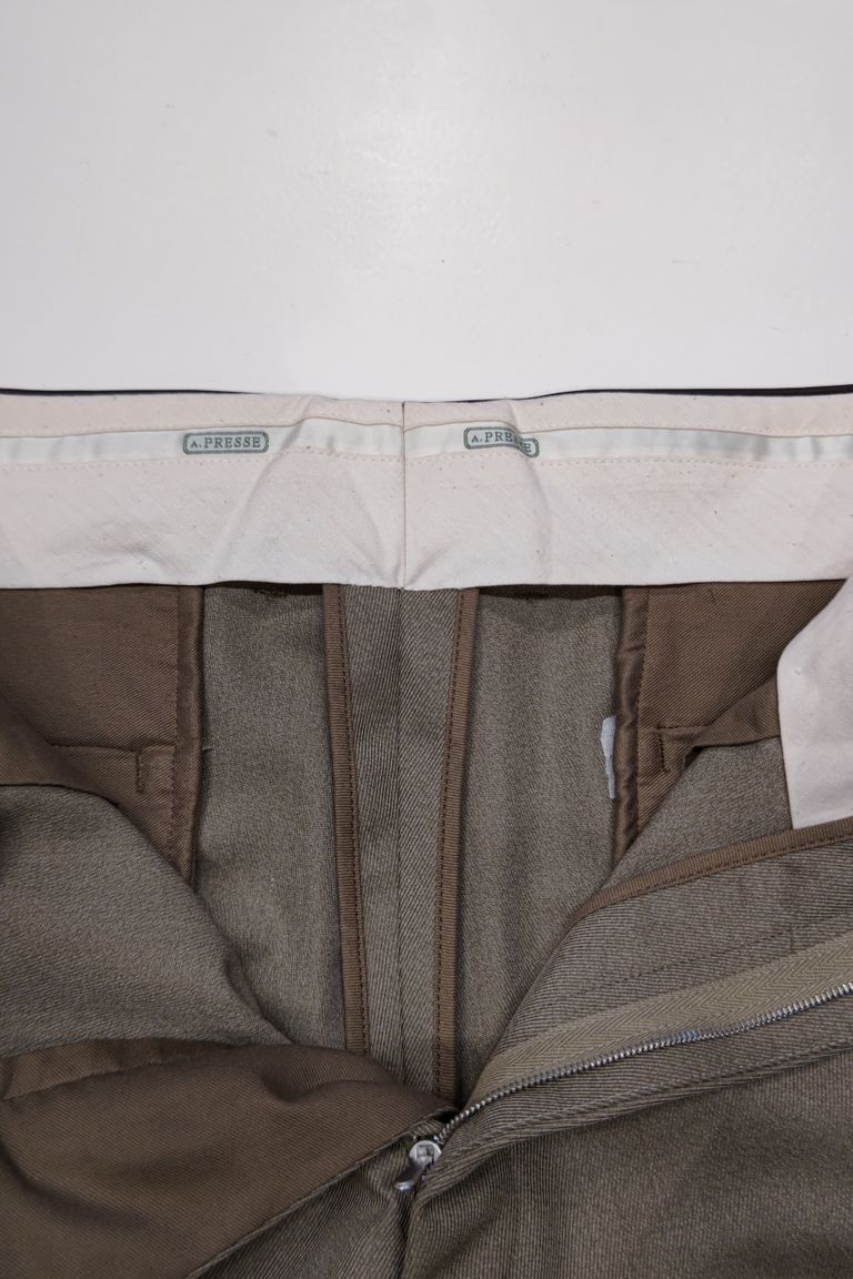 A.PRESSE - covert cloth trousers -khaki- 23ss | asterisk