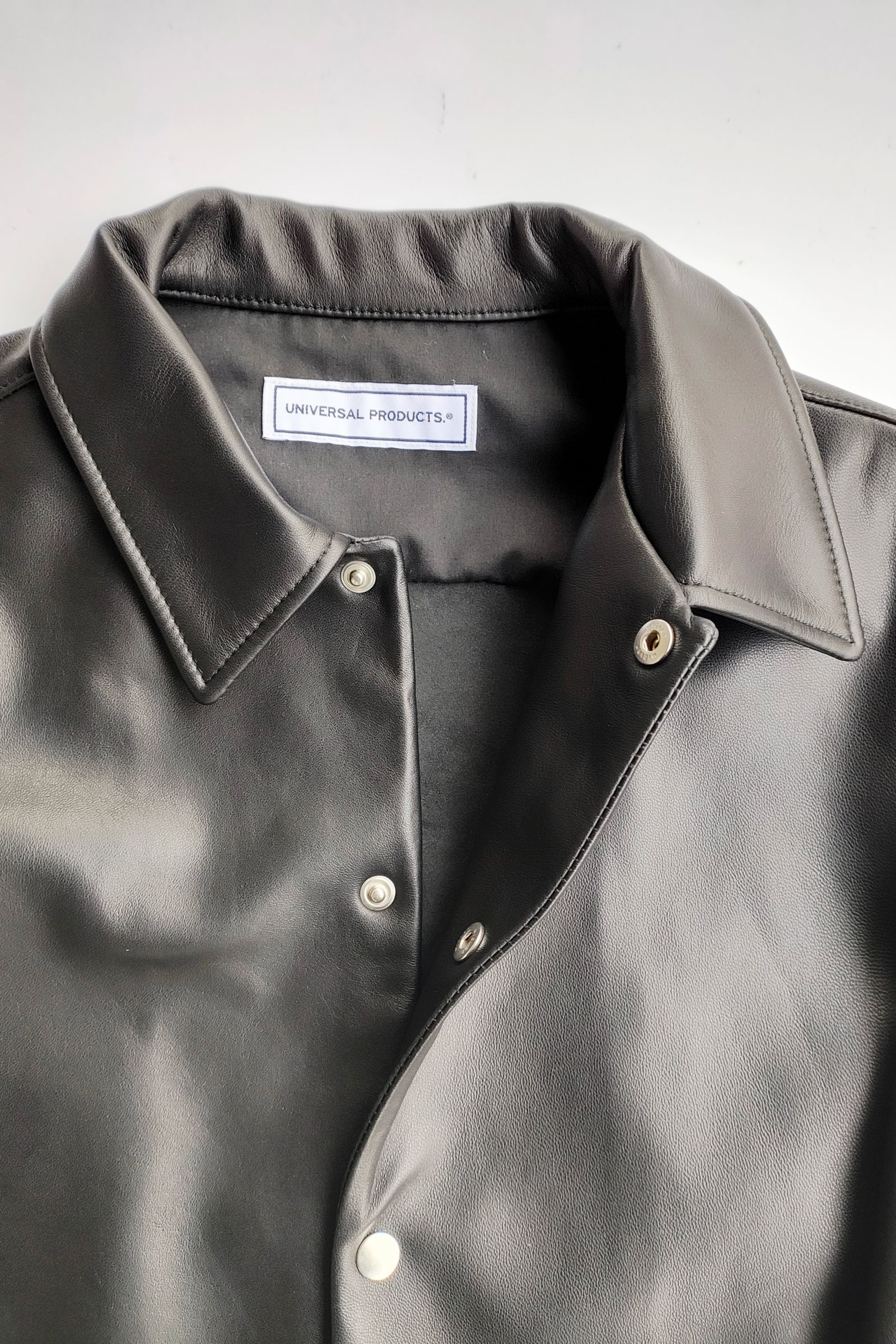 UNIVERSAL PRODUCTS - LEATHER SHIRTS JACKET-BLACK-25ss | asterisk