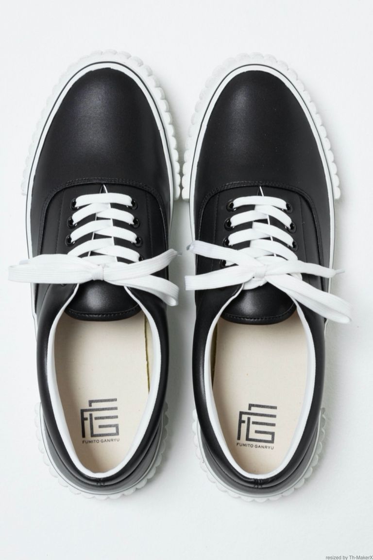 FUMITO GANRYU - 【先行予約】rubber sole sb shoes -black- 22aw 