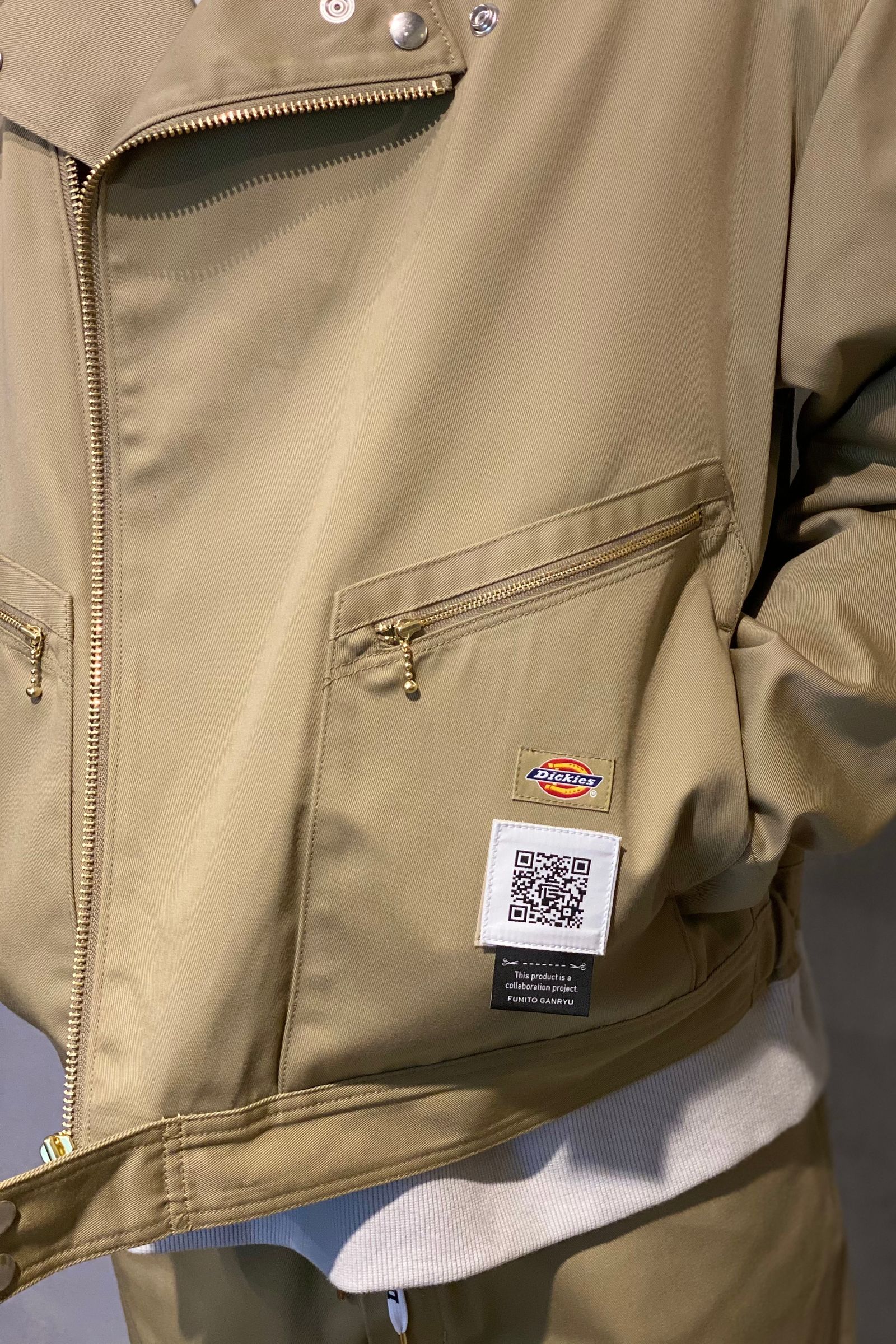 FUMITO GANRYU - double jacket x dickies collaboration -beige- 22ss