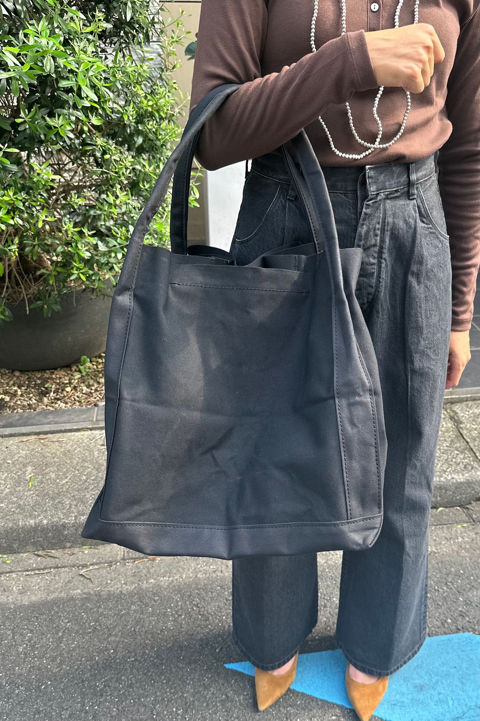 SEEALL - tembea square tote bag -black- 23aw unisex | asterisk