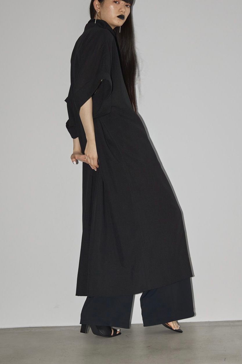 TODAYFUL - Halfsleeve Cocoon Coat -black- 23ss | asterisk