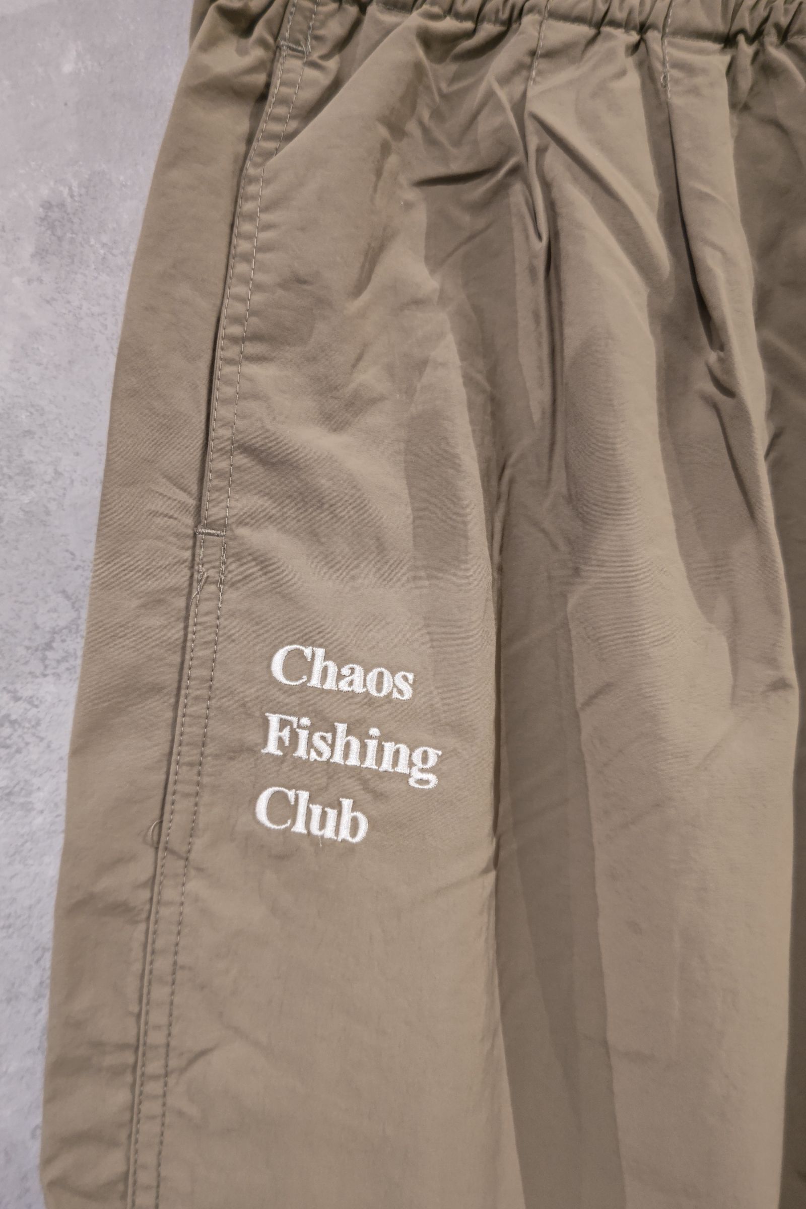 Chaos Fishing Club - anchor emb nylon pants -gray- 23ss | asterisk