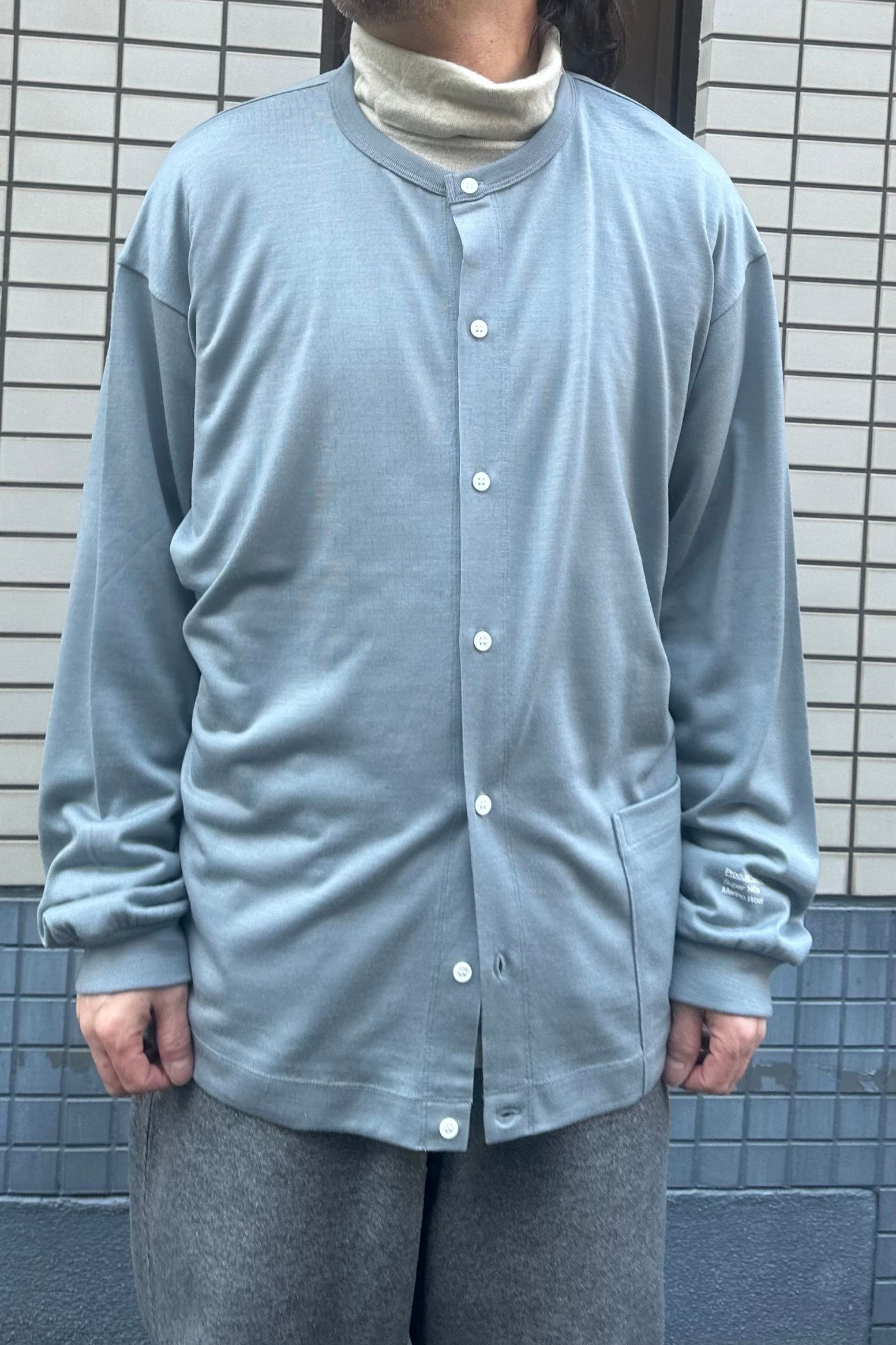 Product Twelve - Super 140's Meino Wool Crewneck Cardigan -L