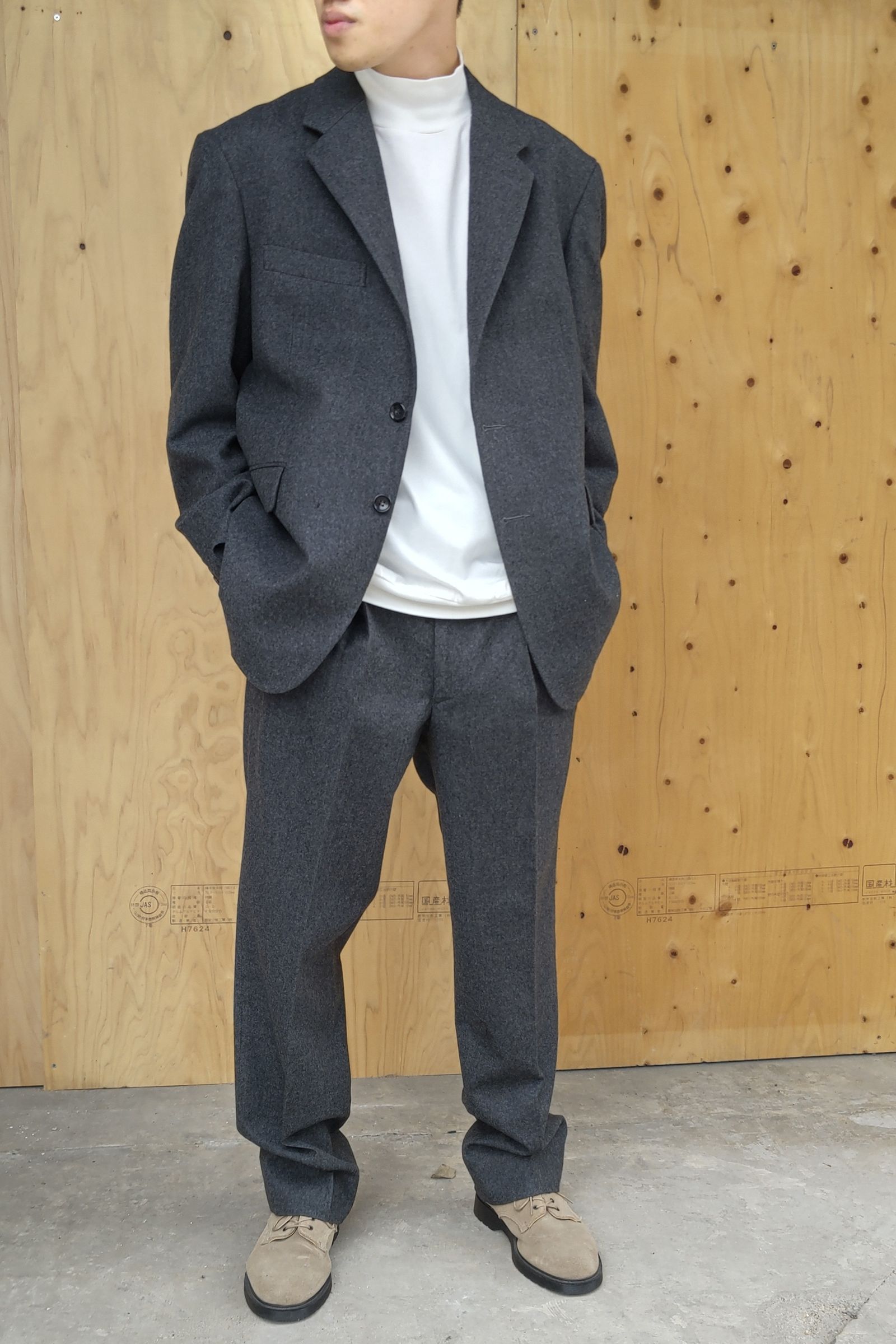 WEWILL - tailored square jacket -gray- 22aw | asterisk