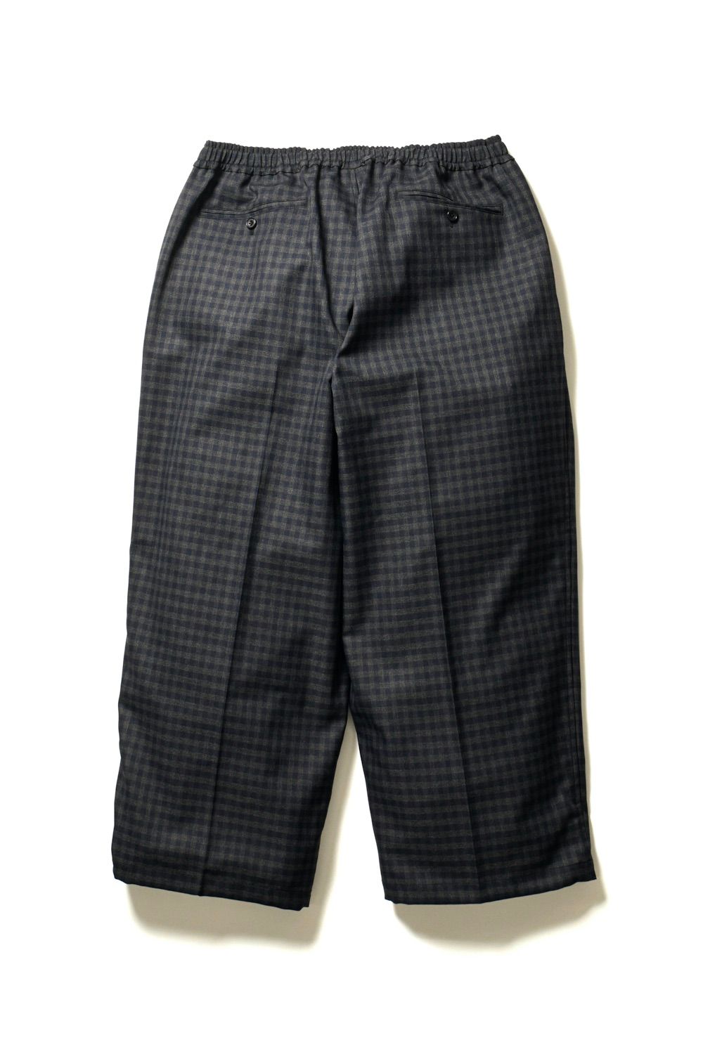 DAIWA PIER39 - tech wide easy 2p trousers plaids -navy gingham