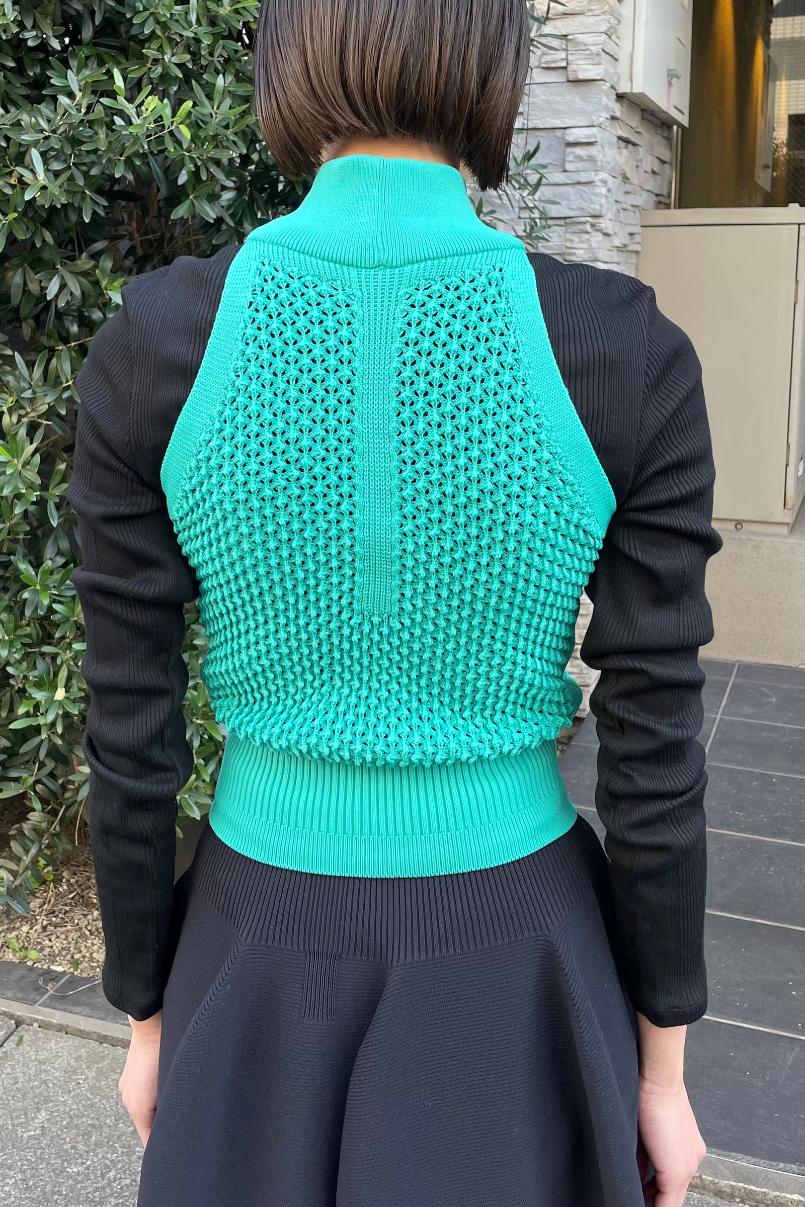 CFCL - lattice top 2 -emerald- 23ss women | asterisk