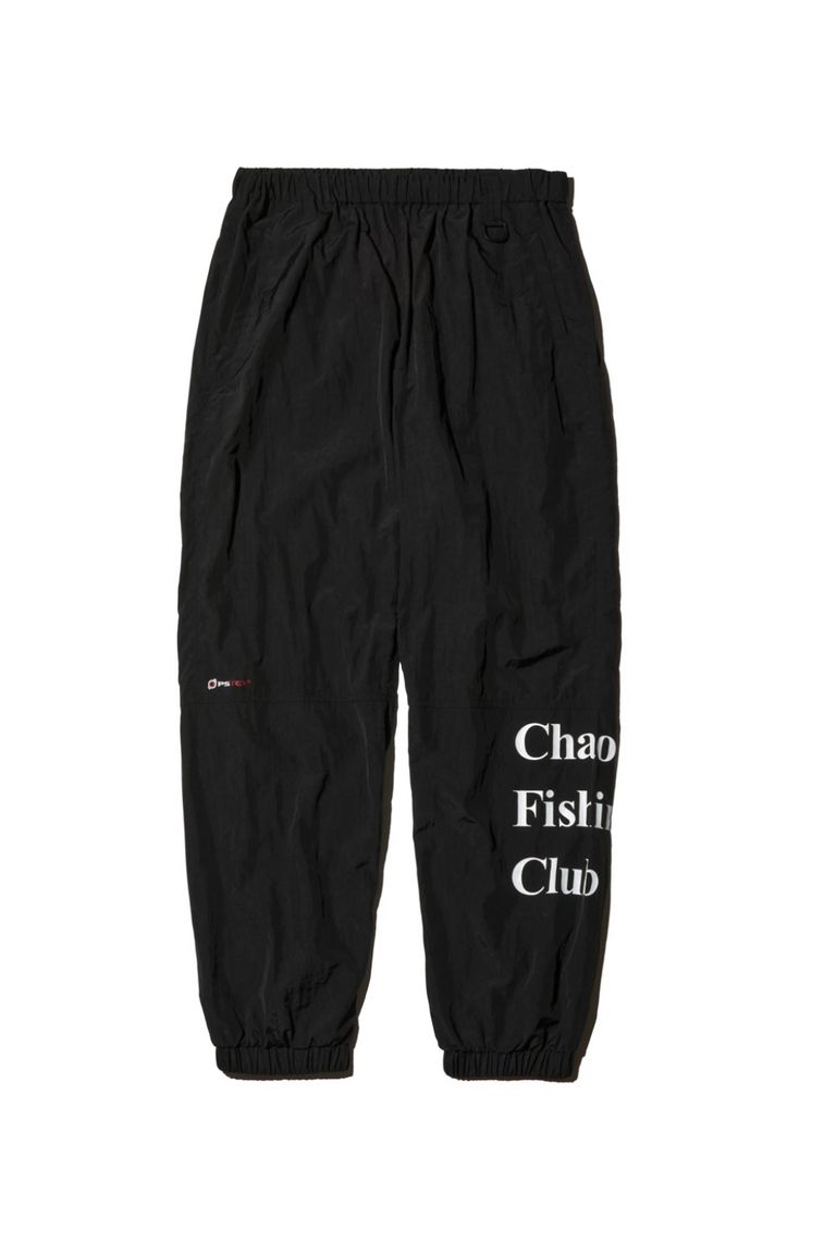 Chaos Fishing Club - LOGO ART PANTS ナイロントラックパンツ -BLACK 