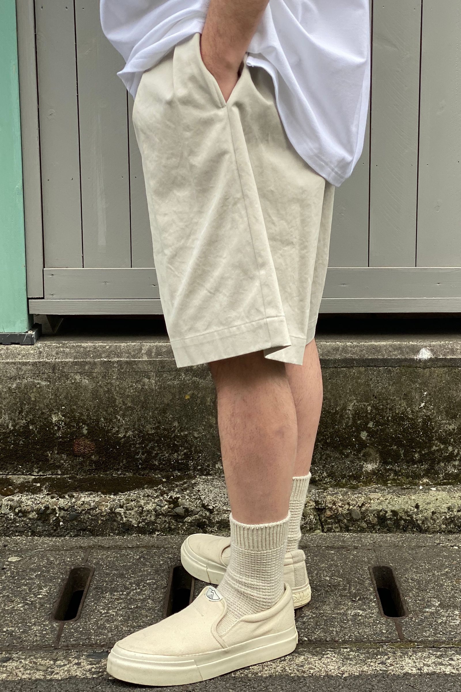 A.PRESSE - 2 tuck chino shorts -beige- 22ss | asterisk