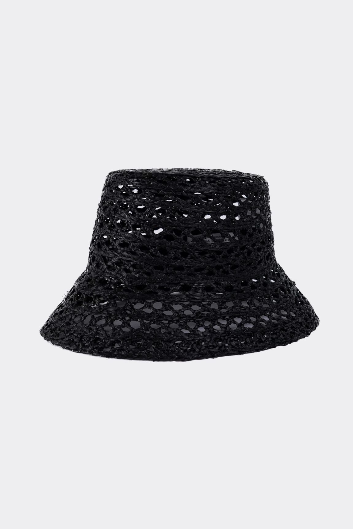 KIJIMA TAKAYUKI - RAFFIA HONEYCOMB BRAID BUCKET HAT -black