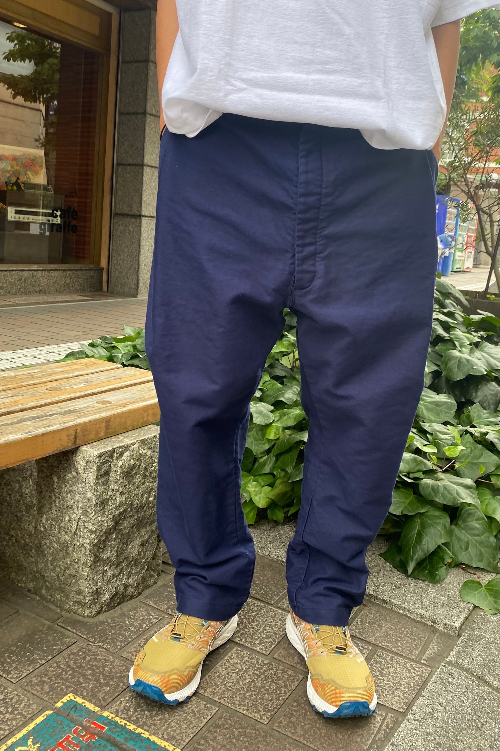 安い OUTIL ウティ ウティPANTALON 黒 3 ウールカシミアテーパード