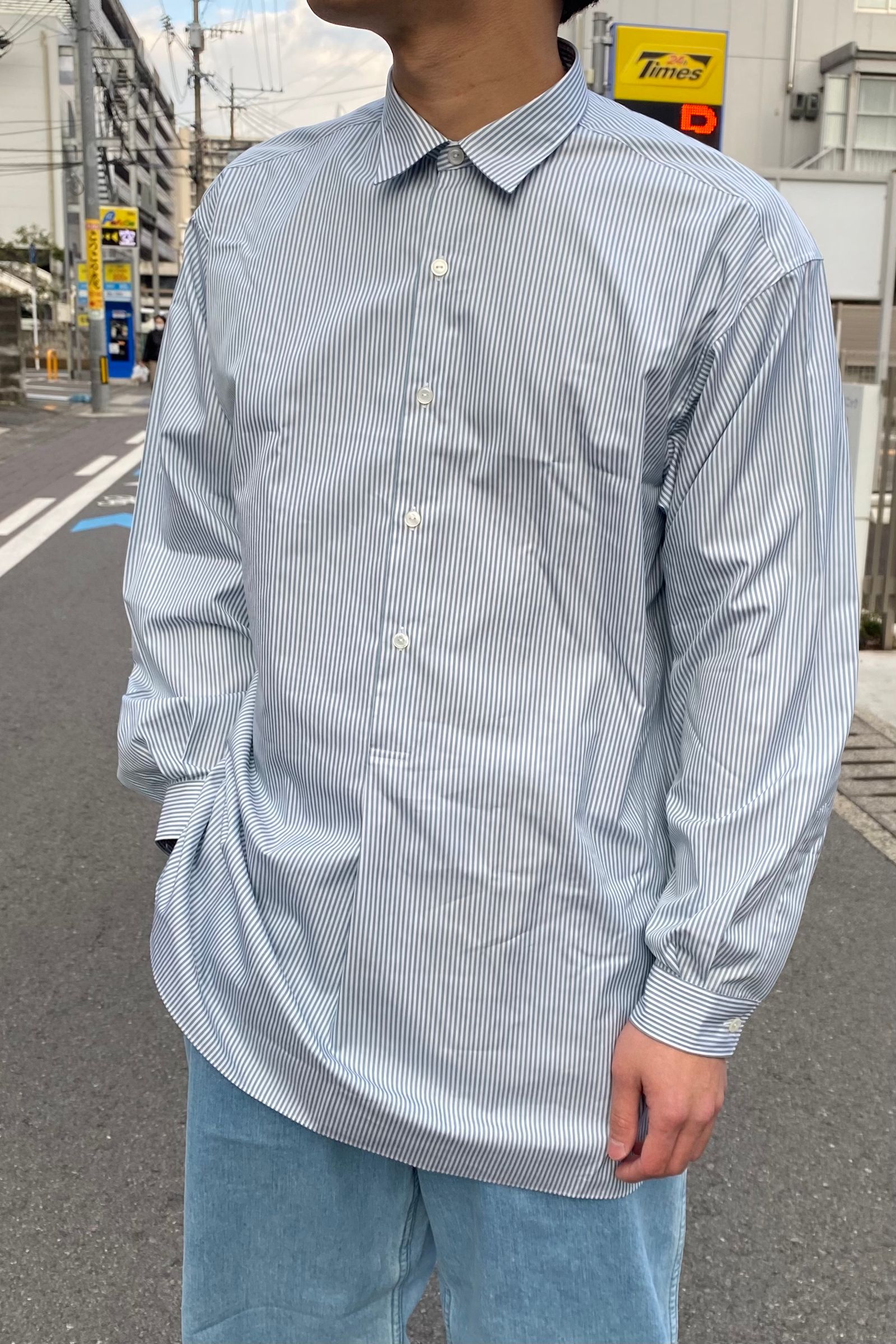 A.PRESSE - pullover grandpa shirts -stripe- 22ss 2月11日発売 ...