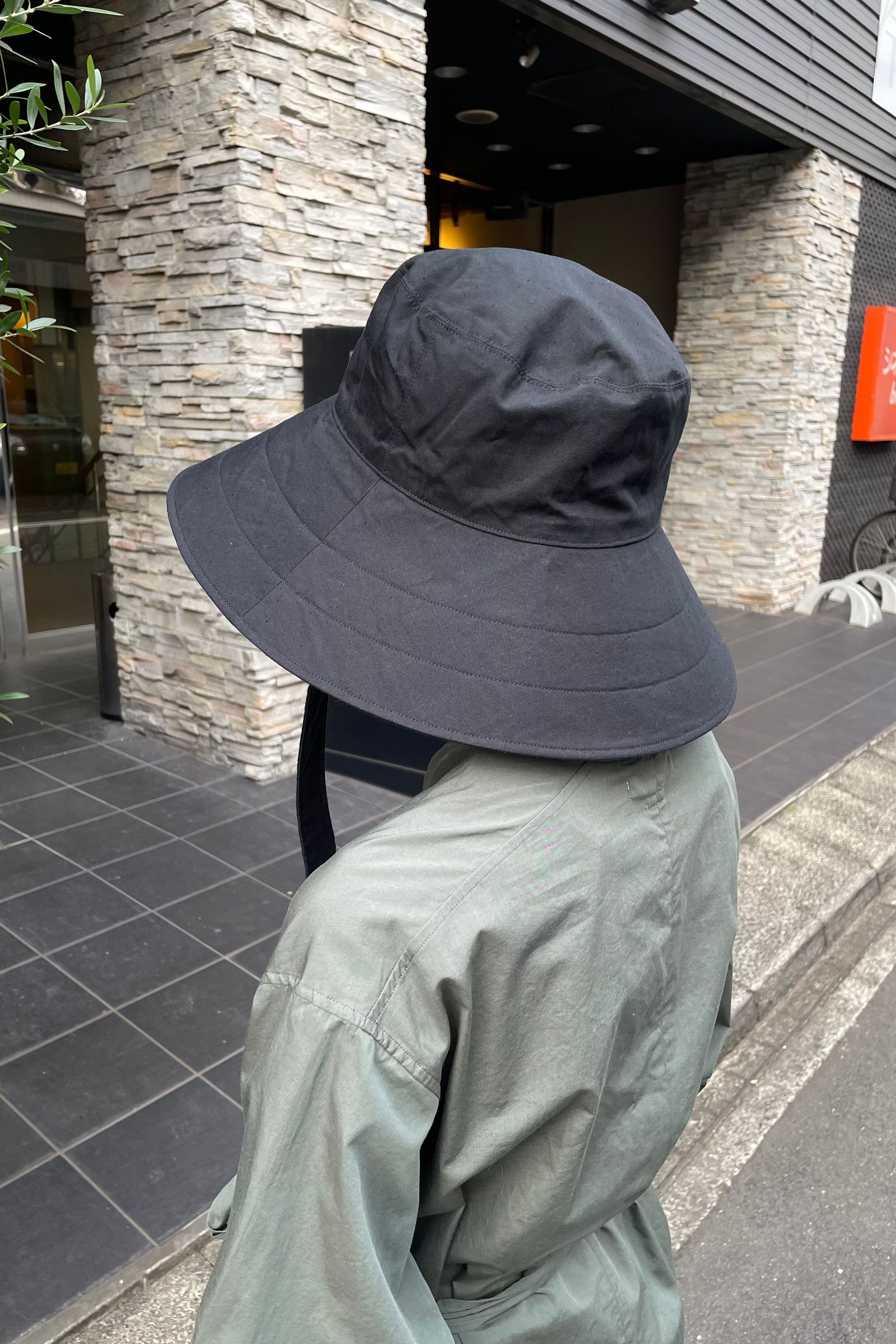 KIJIMA TAKAYUKI - COTTON SILK BUCKET HAT -black- 23ss women | asterisk