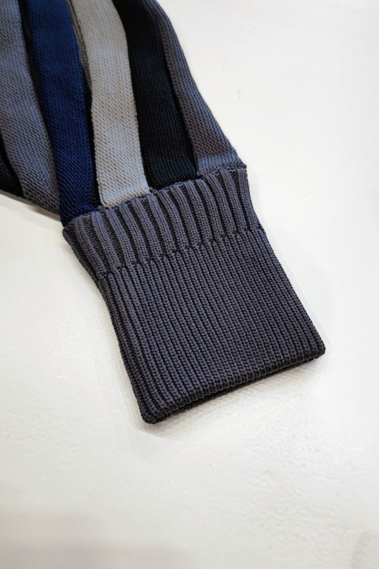 CFCL - louver cardigan -dark gray multi- 23ss men | asterisk