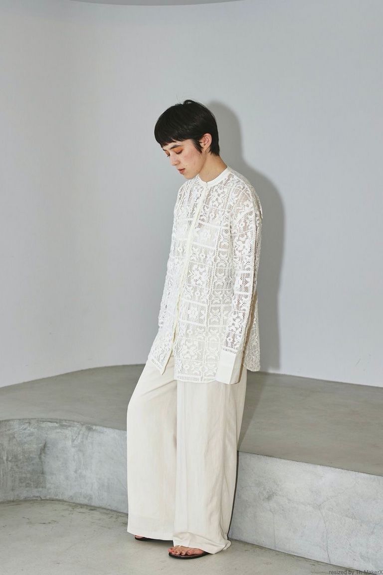 TODAYFUL - block lace shirts -white- 22 pre fall | asterisk