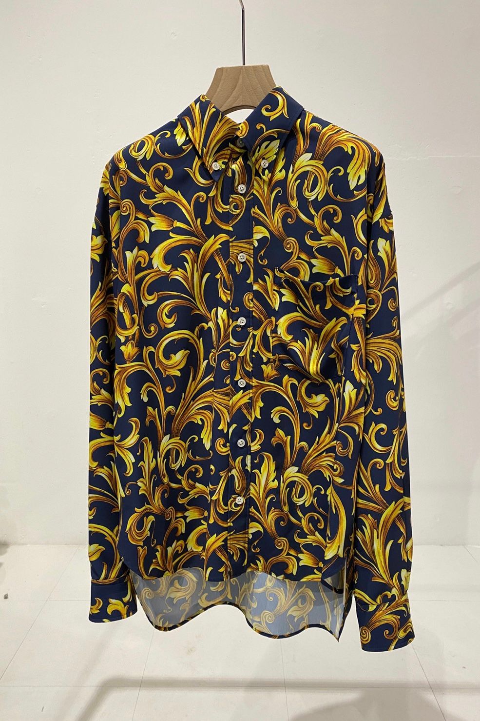 INSCRIRE - baroque shirts -navy×yellow- 22aw | asterisk