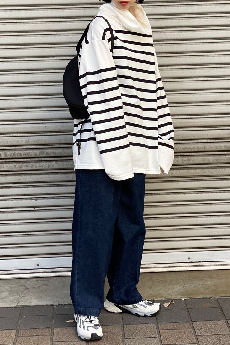 OUTIL - タートルネック/バスクシャツ/tricot ibos -off/black-22aw unisex | asterisk