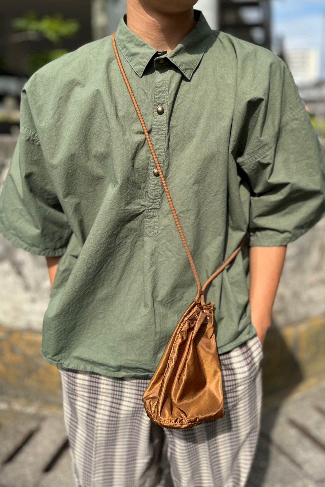Gurank - gurank pullover shirts -khaki- 23ss | asterisk