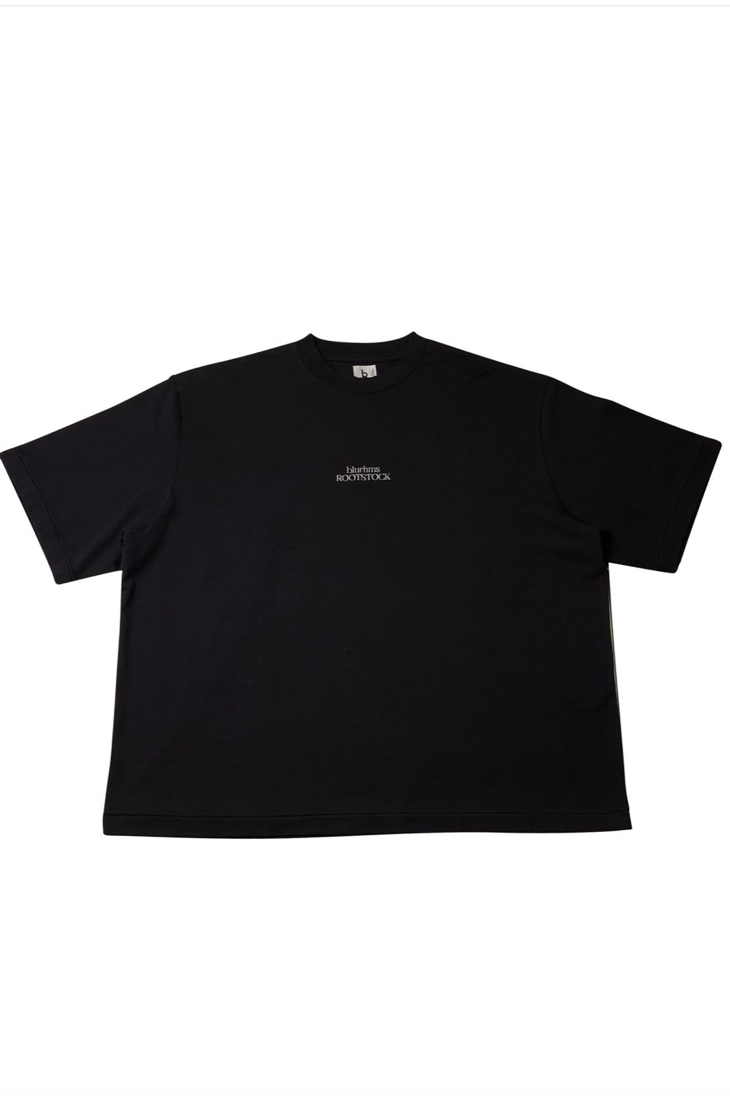 LOGO Embroidery Tee BIG-ink black-men 23ss - 4