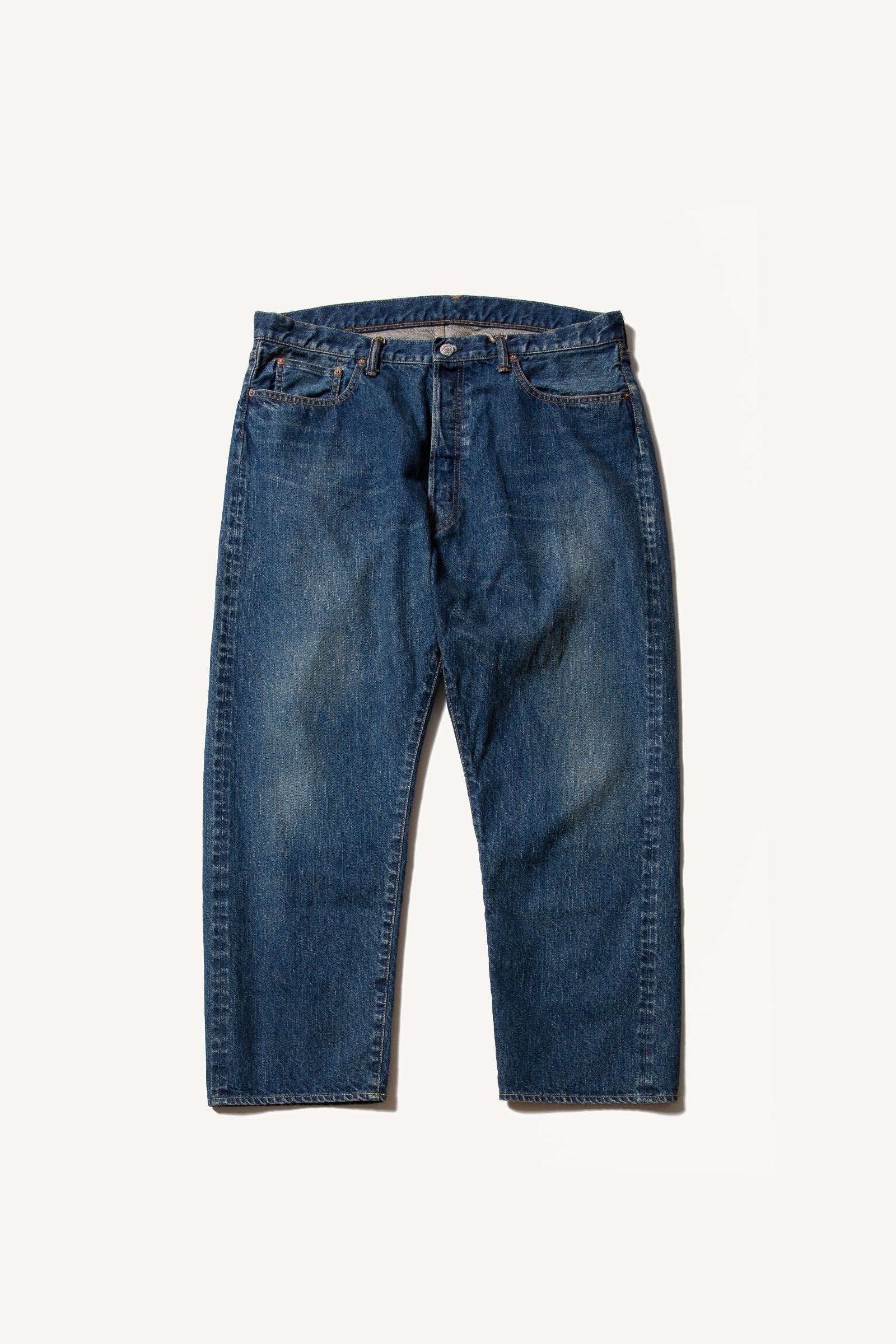 A.PRESSE - washed denim wide pants-indigo- 23ss | asterisk