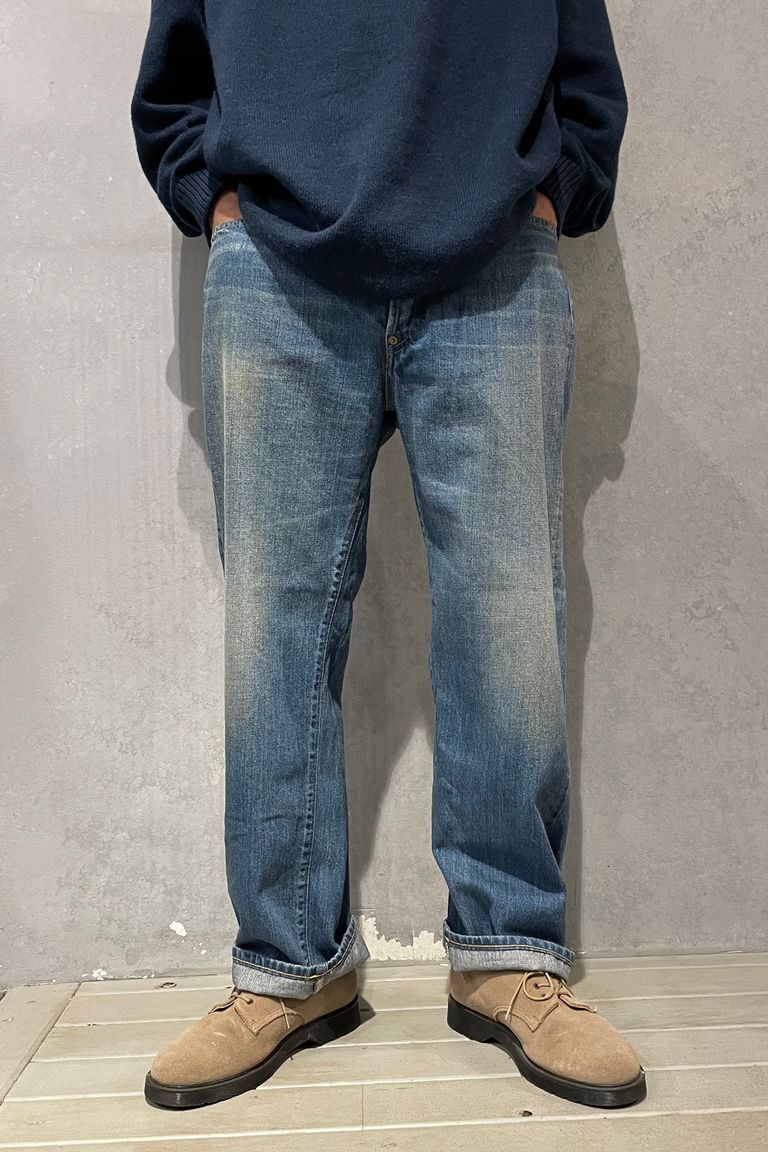 A.PRESSE no.2 washed denim pants indigo 23ss asterisk