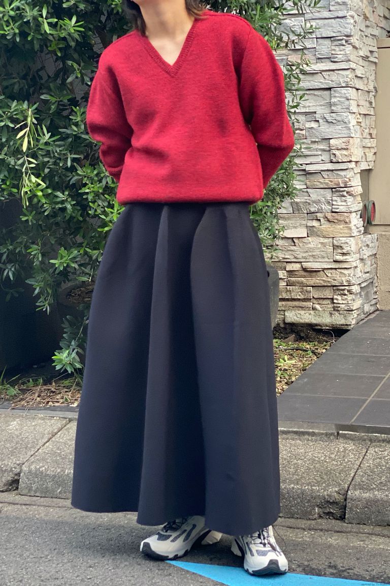 高級感 CFCL 22SS POTTERY SKIRT 2 ポッタリーニットスカート ひざ丈