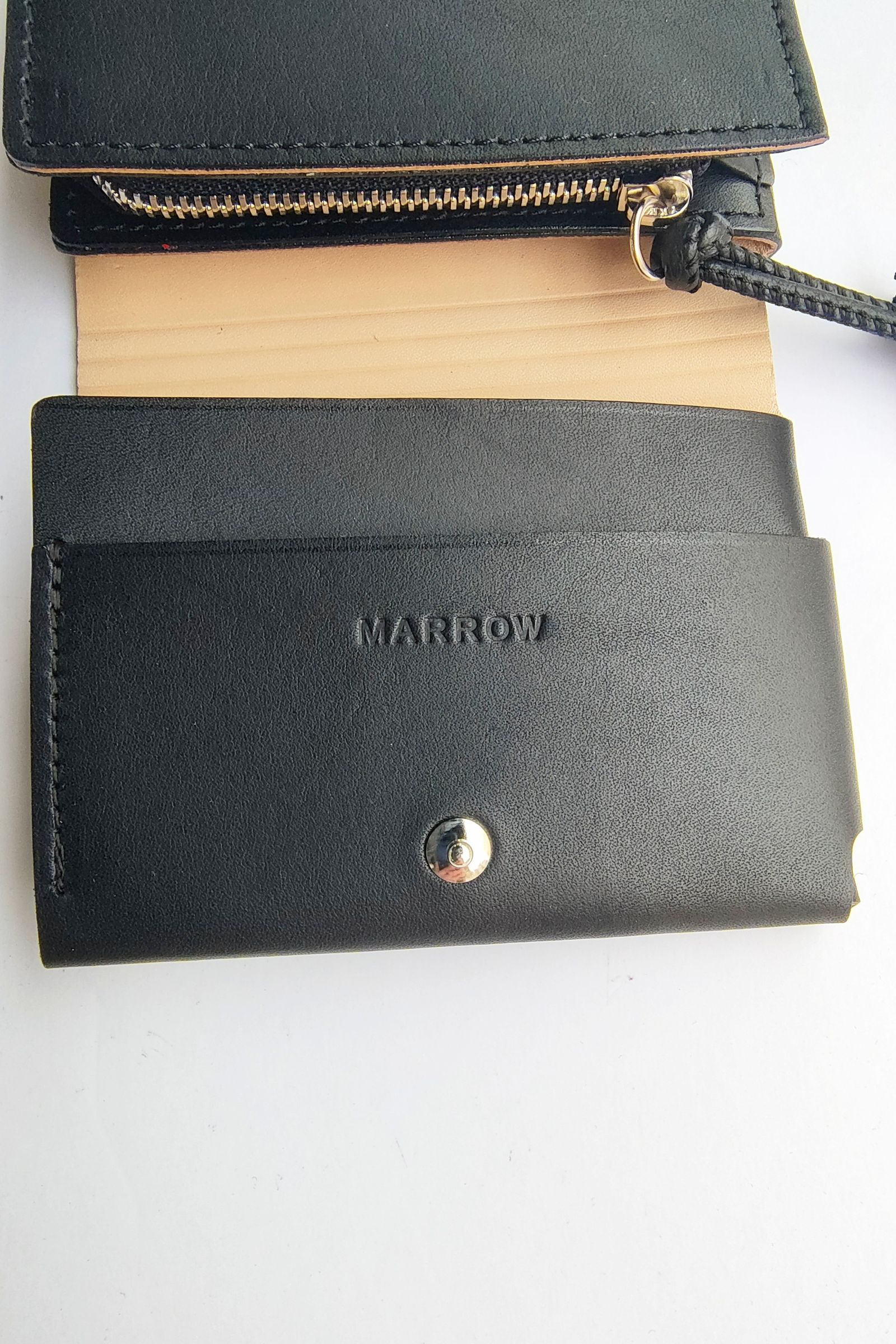 MARROW - 定番COMPACT WALLET-black-25ss | asterisk