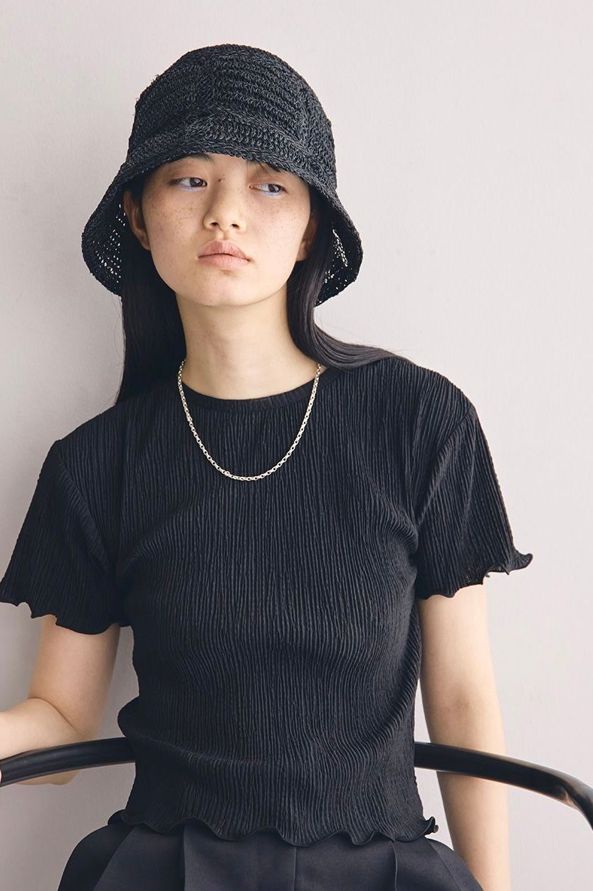 Abaca Bucket Hat 22ss-black- - F