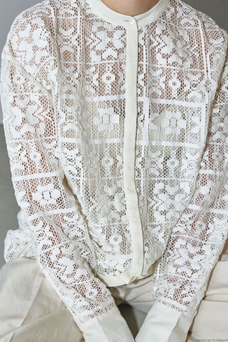 TODAYFUL - block lace shirts -white- 22 pre fall | asterisk