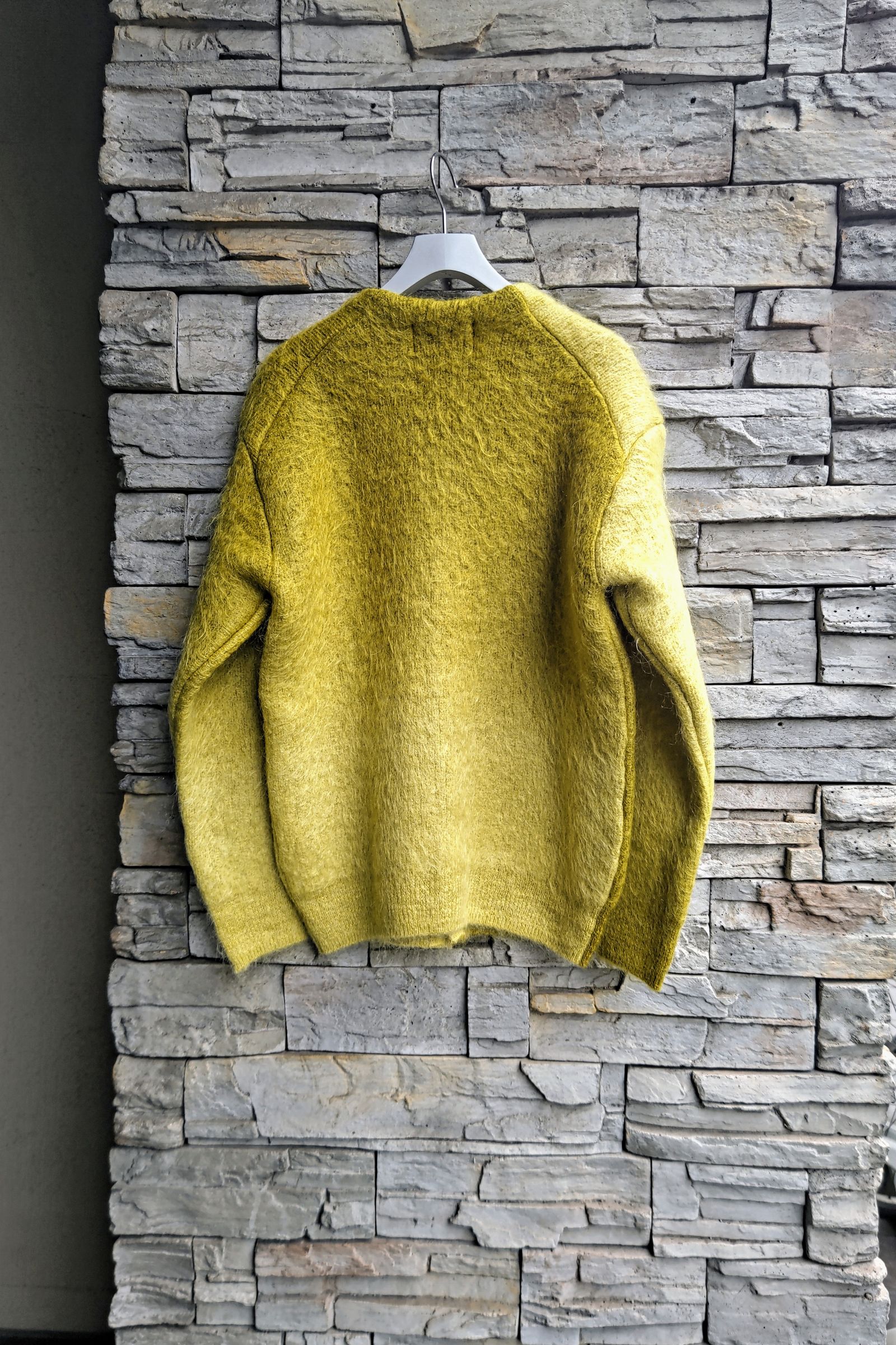 UNUSED - Gradation mohair cardigan -mustard- 23aw | asterisk