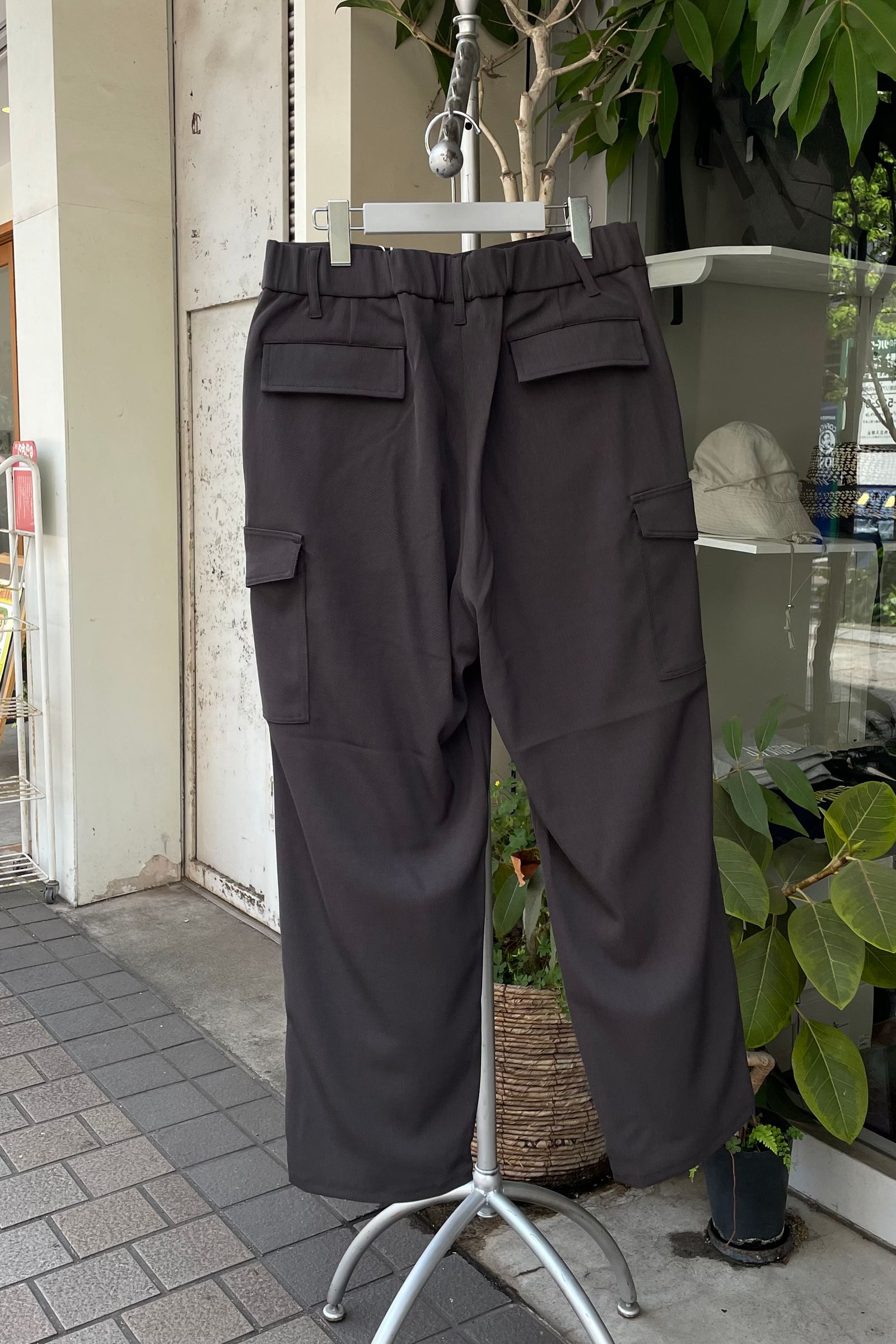 LAMOND - dry touch kersey cargo pants -dark brown- 23ss | asterisk