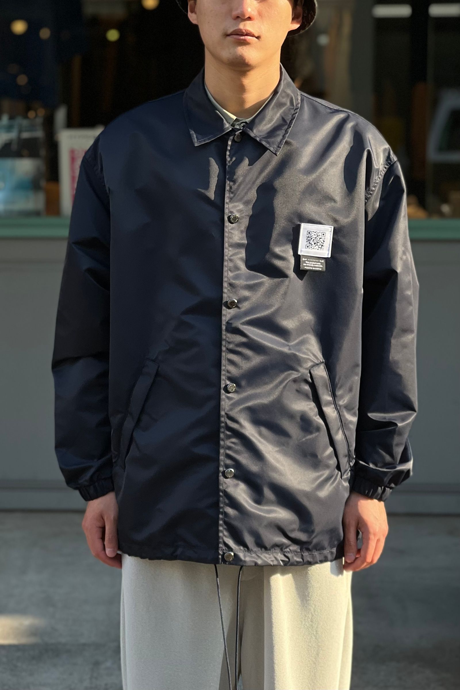 FUMITO GANRYU - 2way coach jacket -navy- 22ss | asterisk