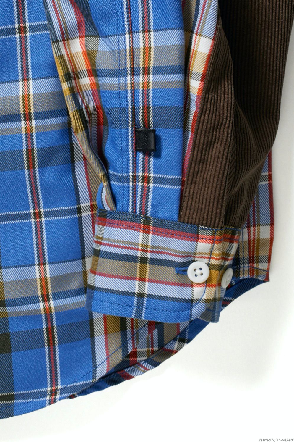 DAIWA PIER39 tech elbow patch work shirts flannel plaids blue check