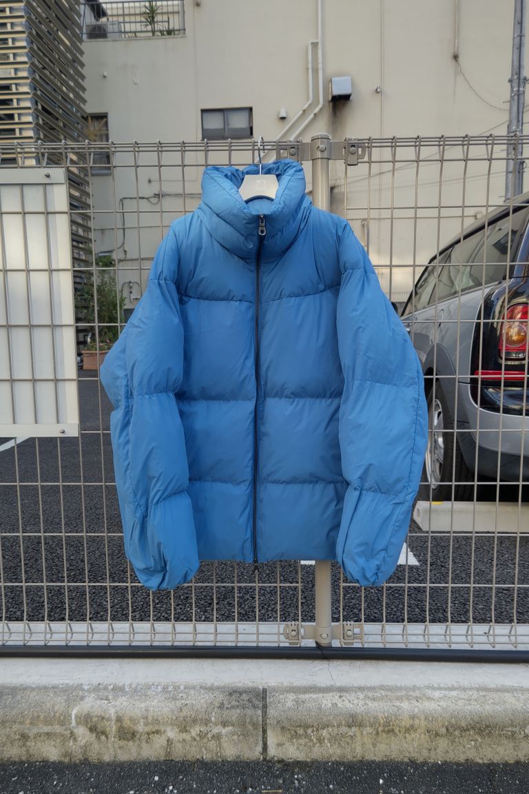 STUDIO NICHOLSON - oject/injection down short jacket -azure- 22aw  
