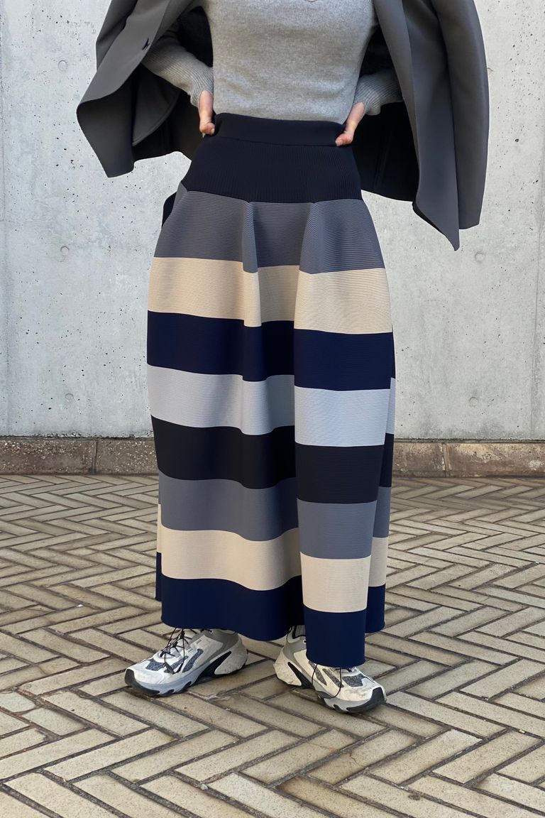CFCL - pottery skirt 1 -black multi- 23ss women | asterisk
