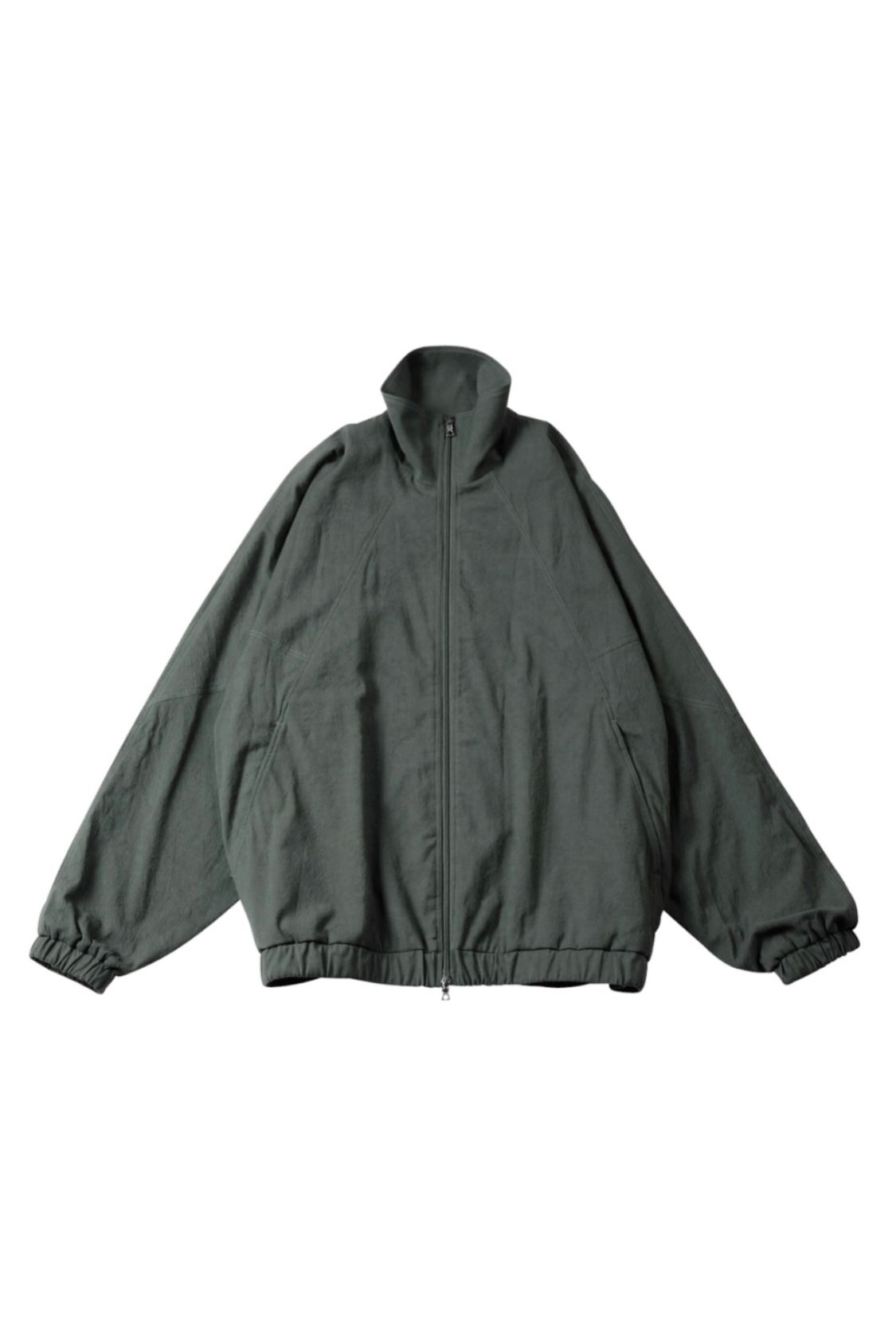blurhms - Wool Rayon Silk Track Jacket-dark sage- 23ss men | asterisk