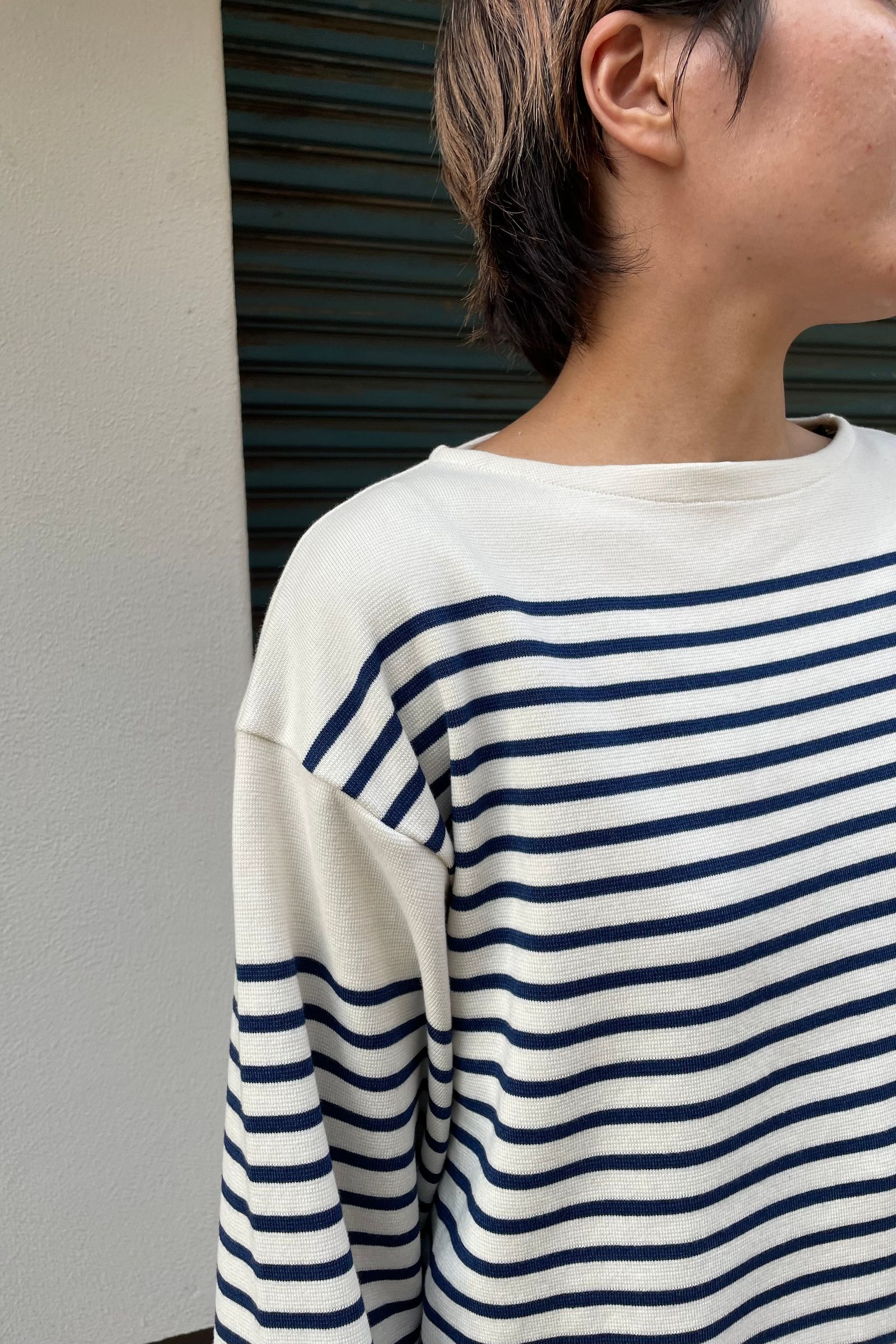 OUTIL - tricot nay -ECRU/INDIGO- 23aw unisex | asterisk