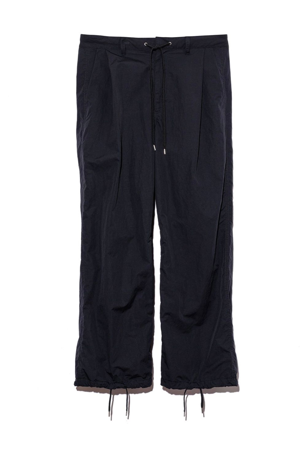 UNUSED - Nylon Wide Pants -black- 24ss women | asterisk