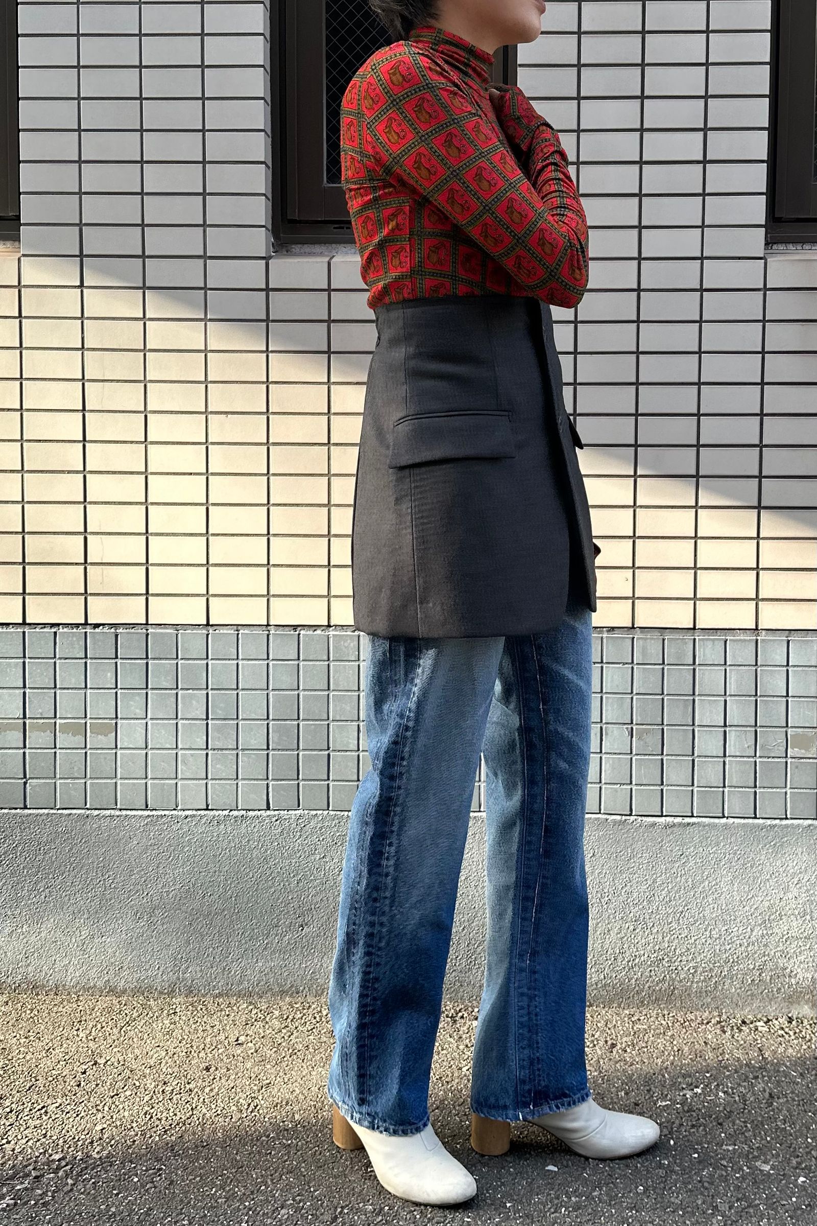 楽ギフ_包装】 Wool Gabardine Transform Skirt - スカート