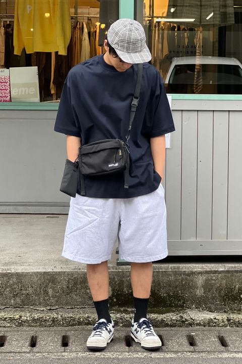 半袖モックネックtee/UNIVERSAL PRODUCTS