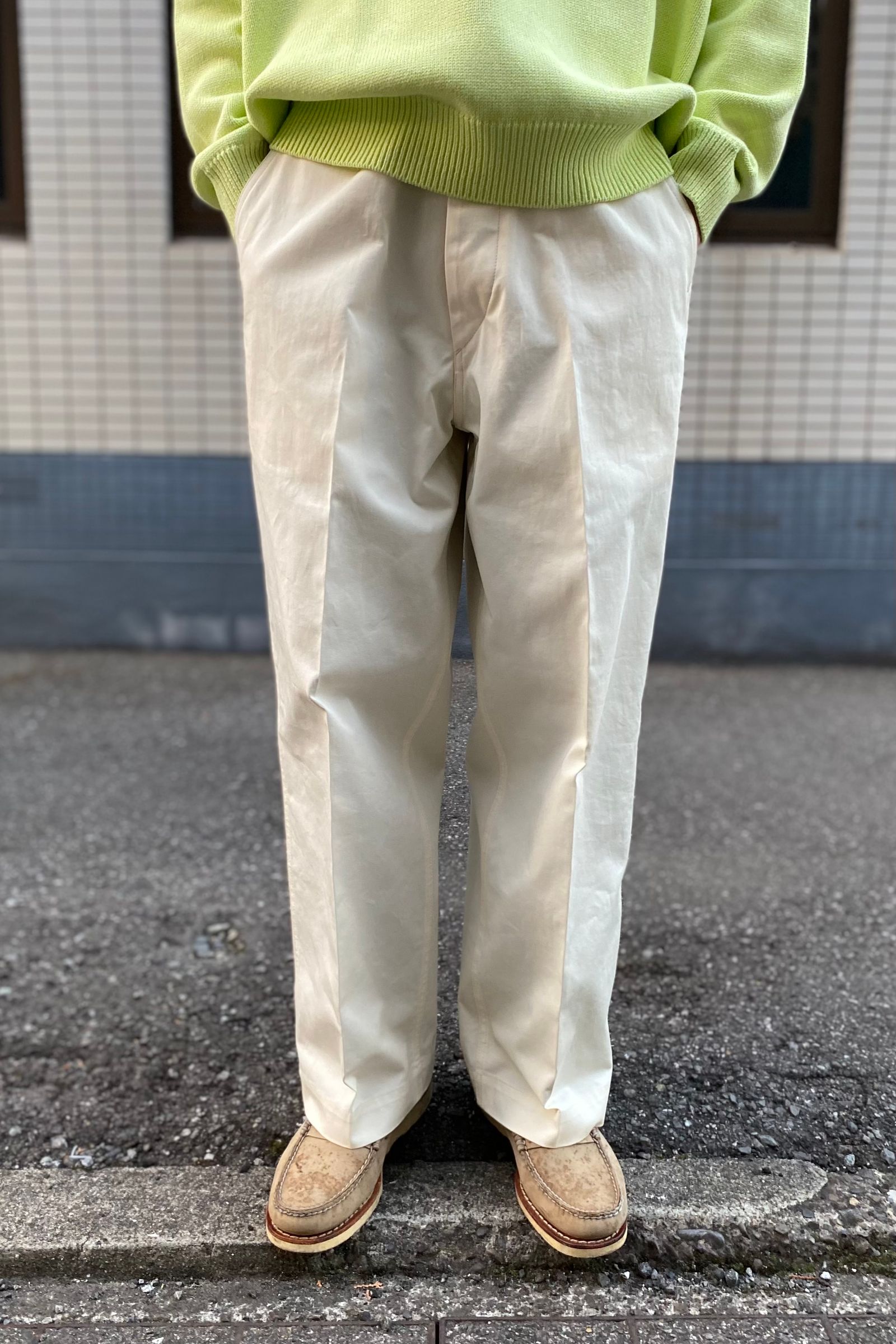 blurhms ROOTSTOCK - 43 chino pants -ivory- 23ss men | asterisk