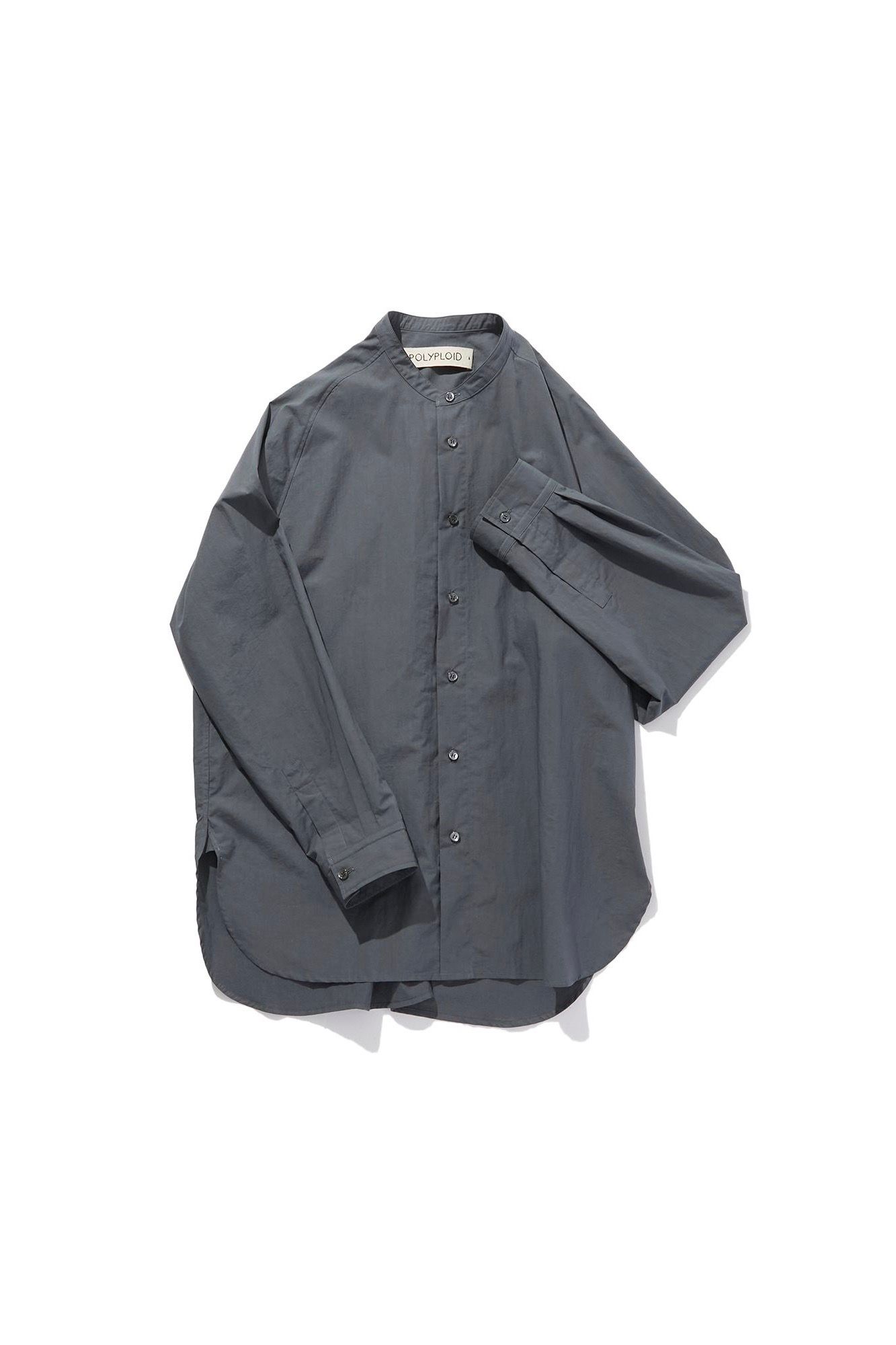 POLYPLOID - raglan stand collar shirts c -grey- 22ss | asterisk