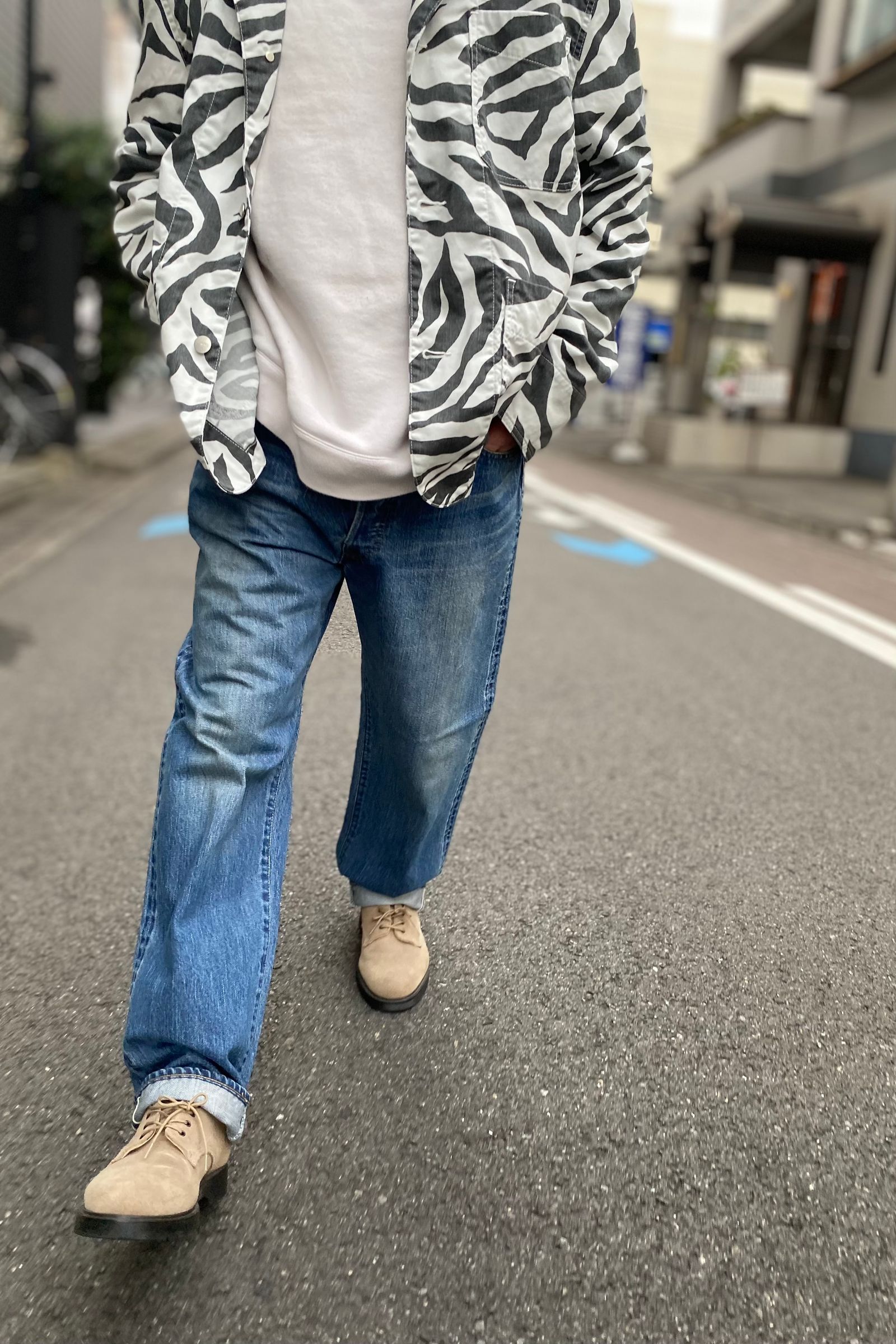 A.PRESSE - washed denim pants e -indigo- 23ss men | asterisk