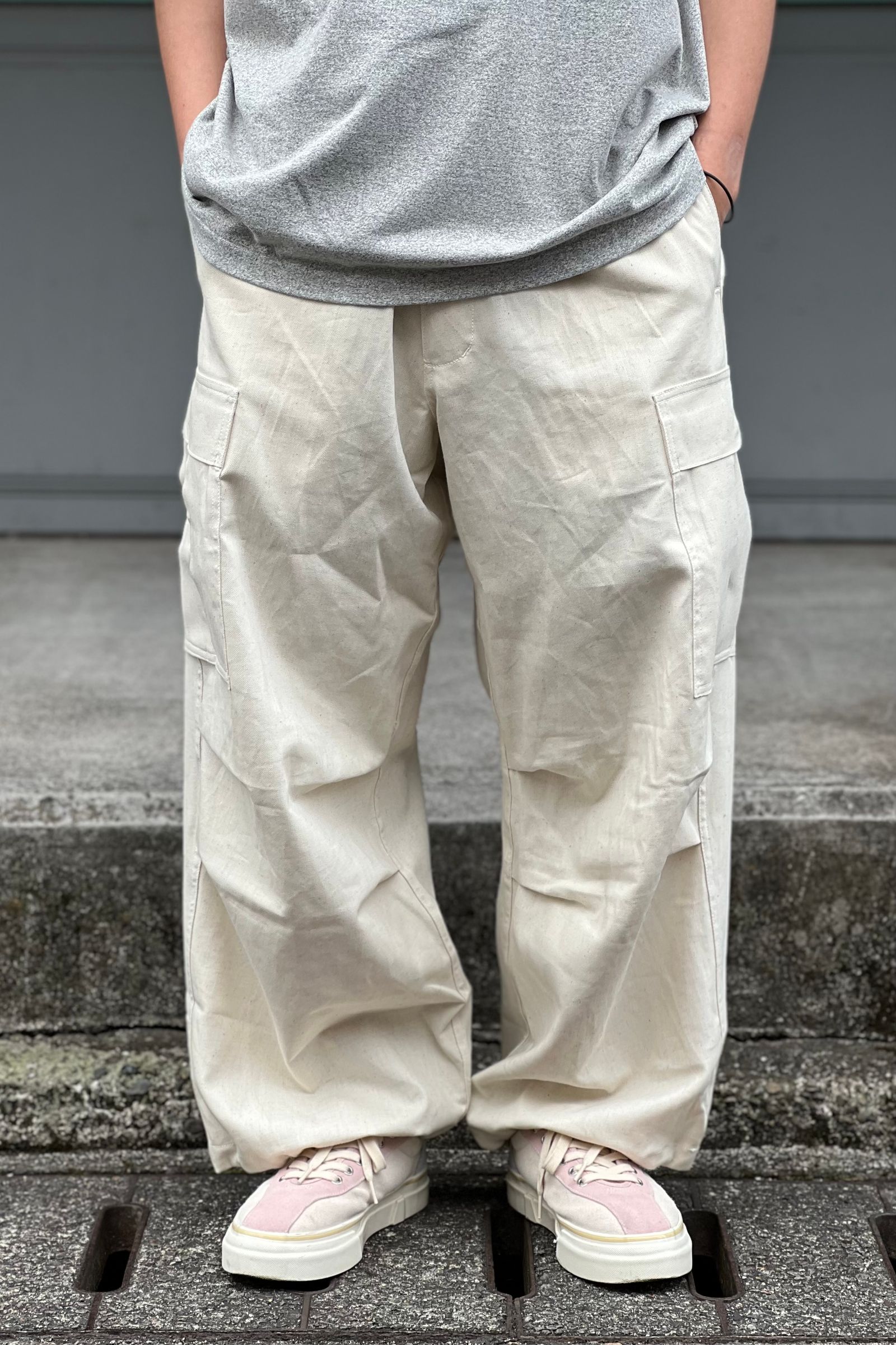 is-ness - nu wide 6pk pants -natural- 22ss | asterisk