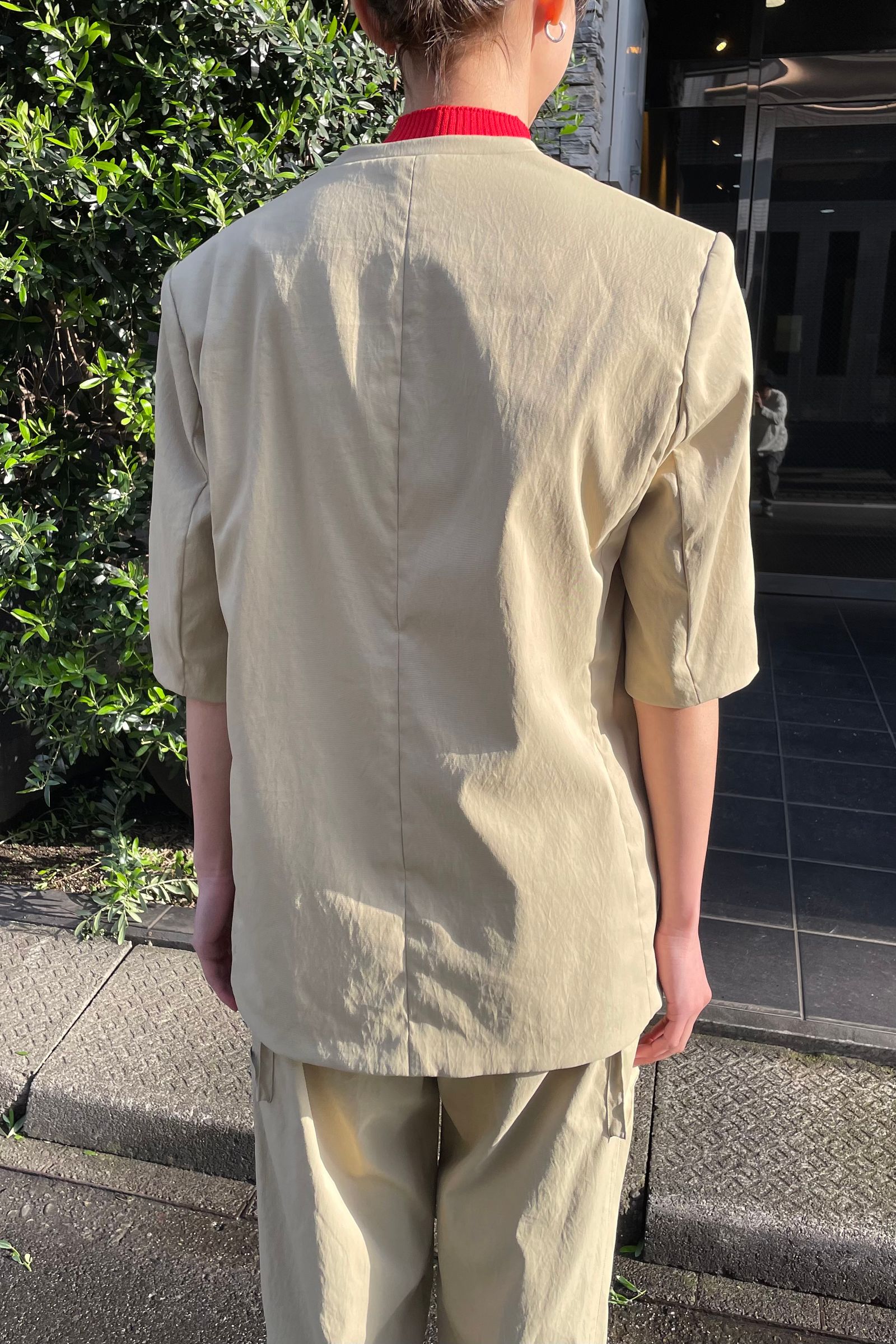 IIROT - middle sleeve no collar JK -beige- 23ss | asterisk