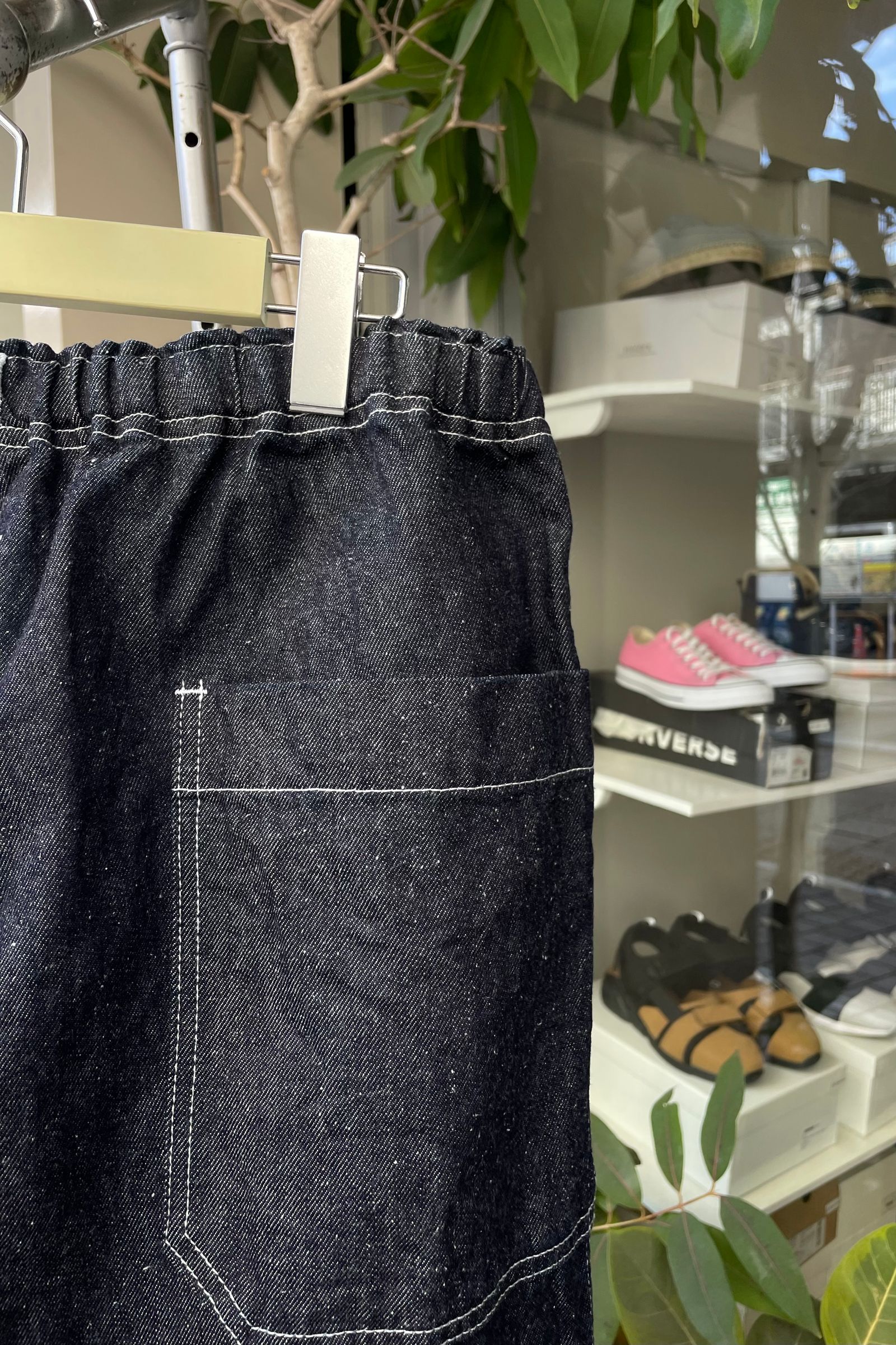 INNAT - silk denim pajama pants-indigo-23ss | asterisk