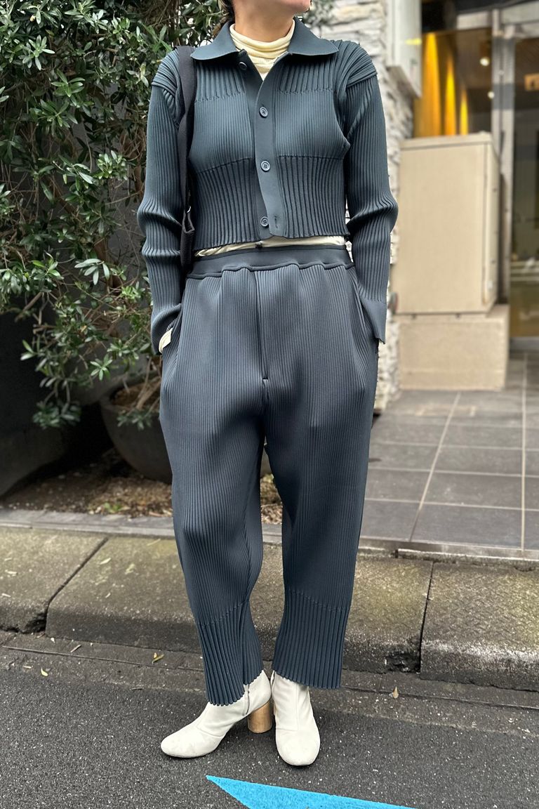 CFCL - FLUTED TAPERED PANTS-SHADOW GRAY-VOL.7 24ss men | asterisk