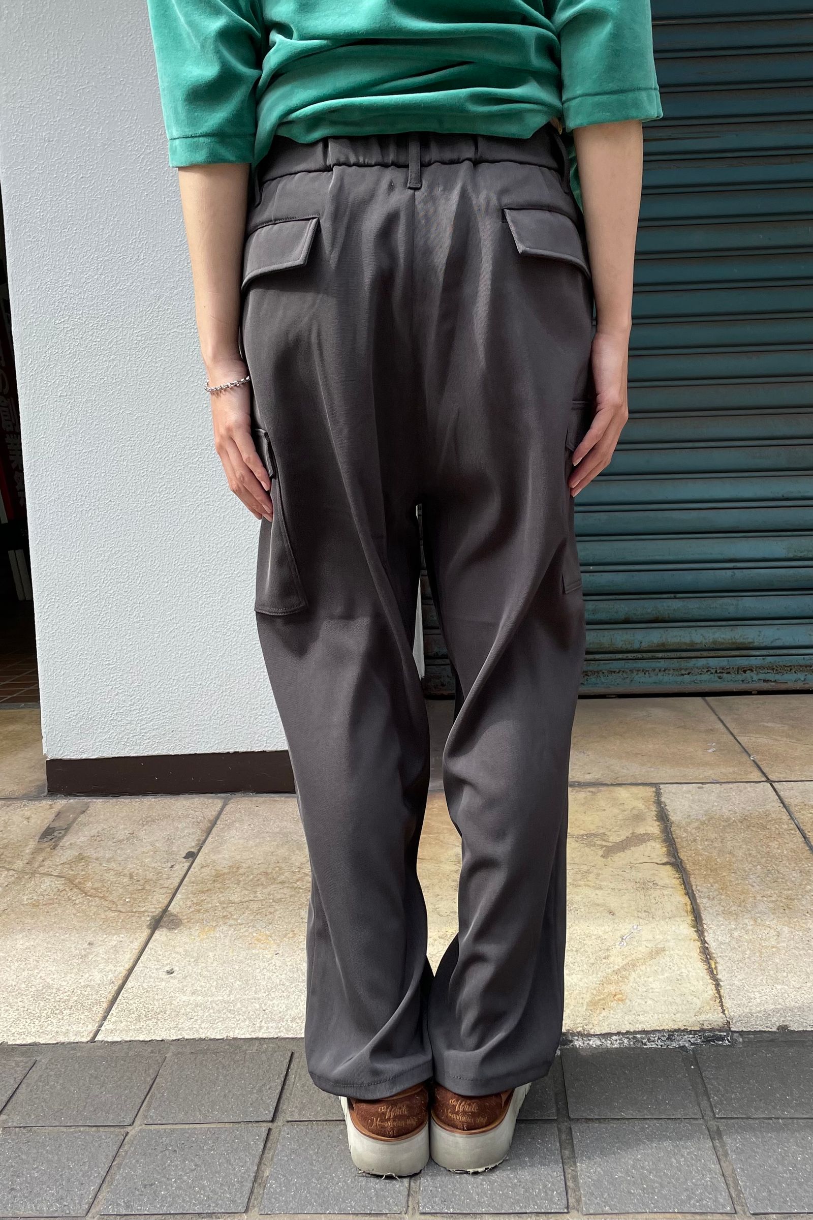 LAMOND - dry touch kersey cargo pants -dark brown- 23ss | asterisk