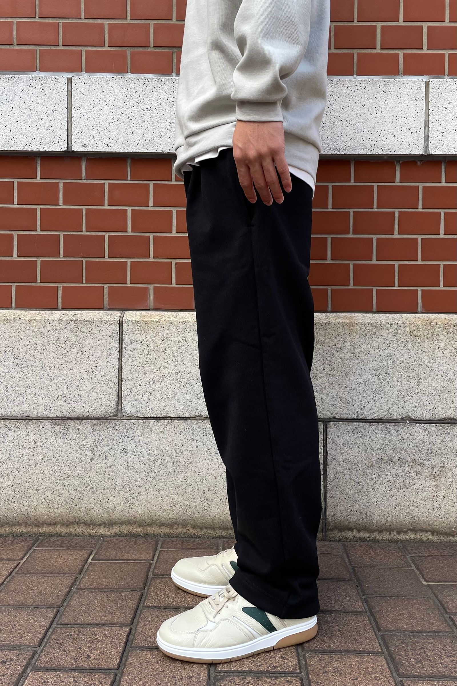 LAMOND - spain pima sweat pants -black- 22aw | asterisk