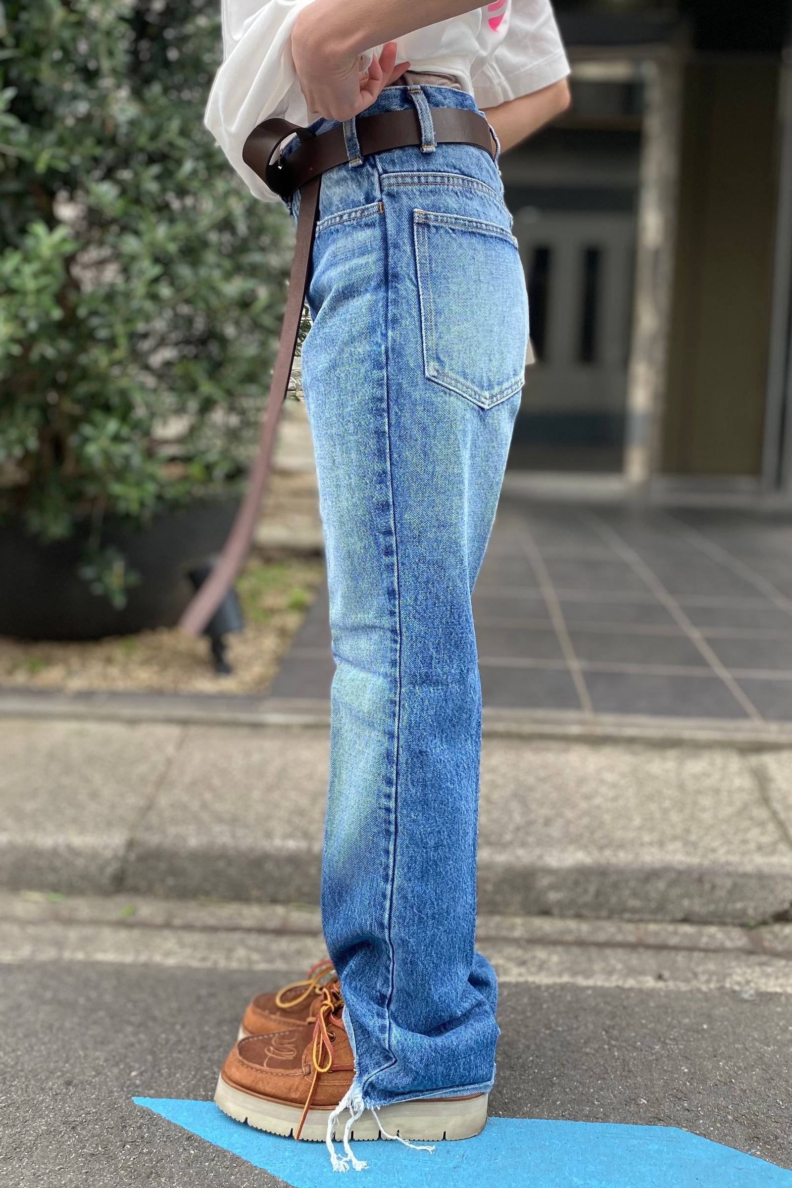 INSCRIRE - 002 flare denim -blue used- 23ss | asterisk